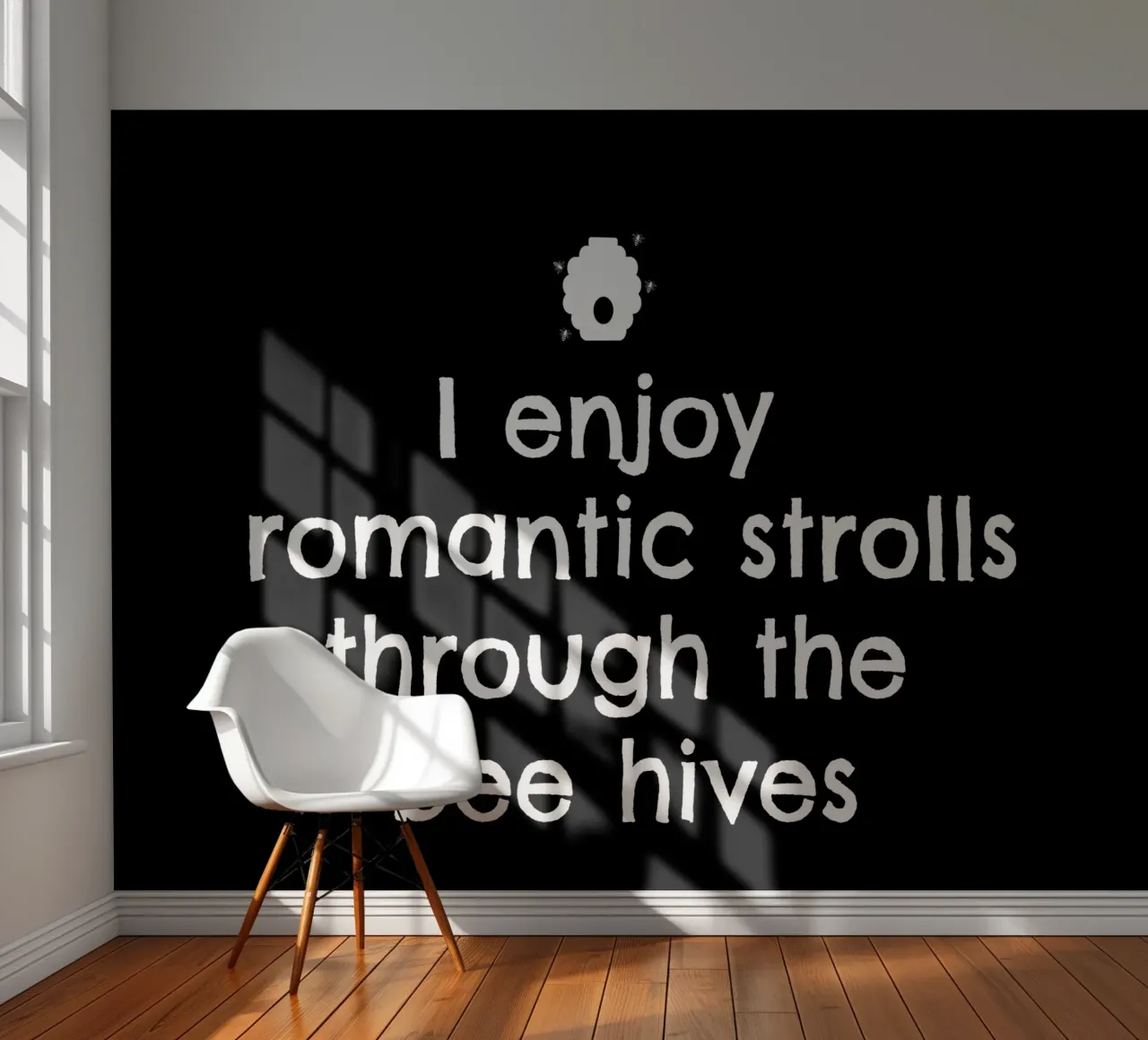 I enjoy romantic strolls through the bee hives fotobehang van happieeagle