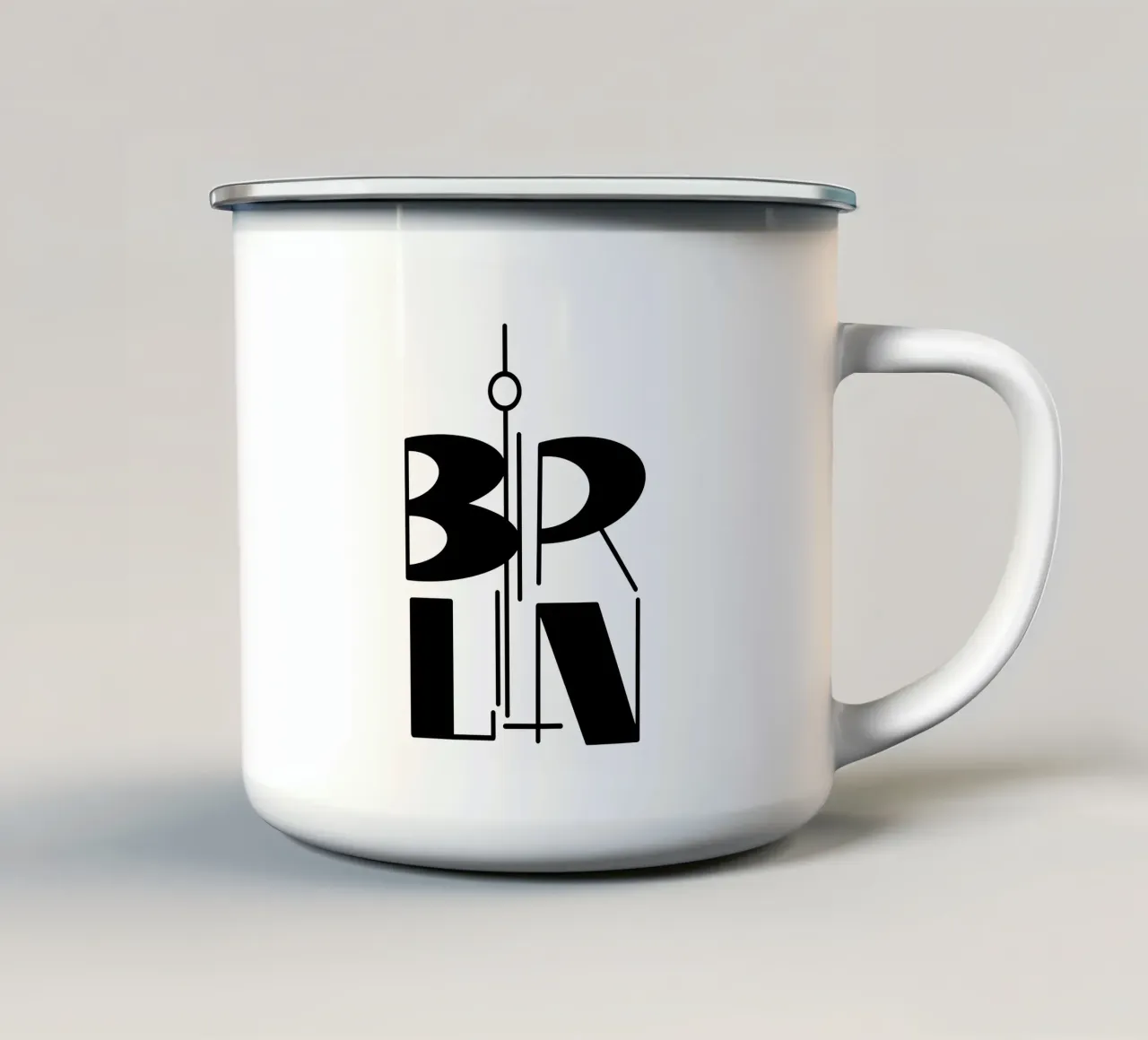 BERLIN tazza in smalto da LIMITED EDITION LETTERS