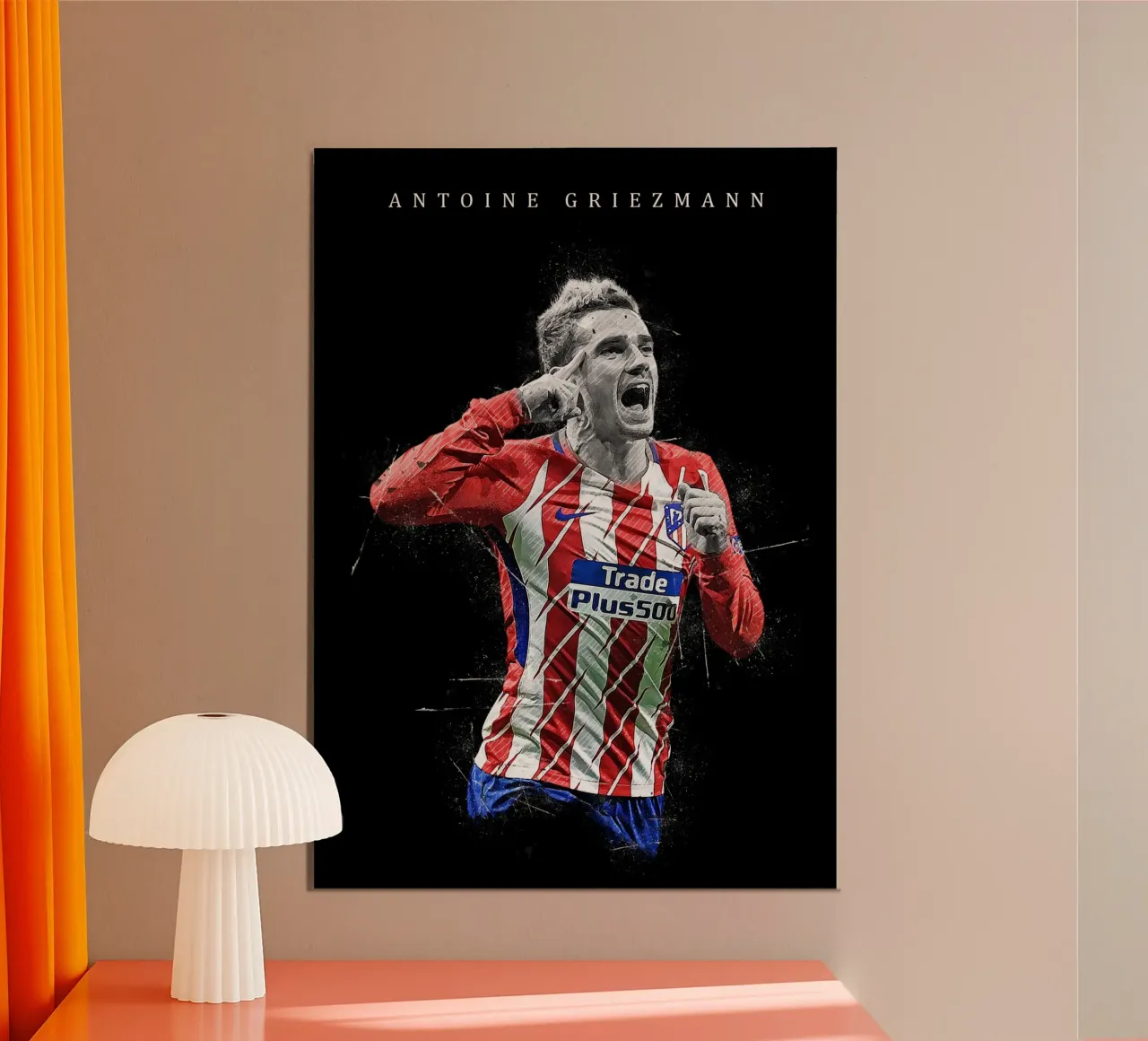 Antoine Griezmann poster con telaio in alluminio da tenten