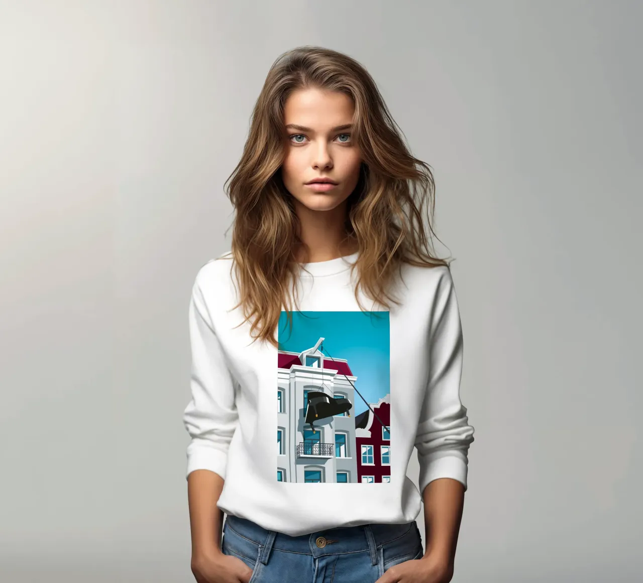 Moving to Amsterdam sweatshirt by Remko Heemskerk