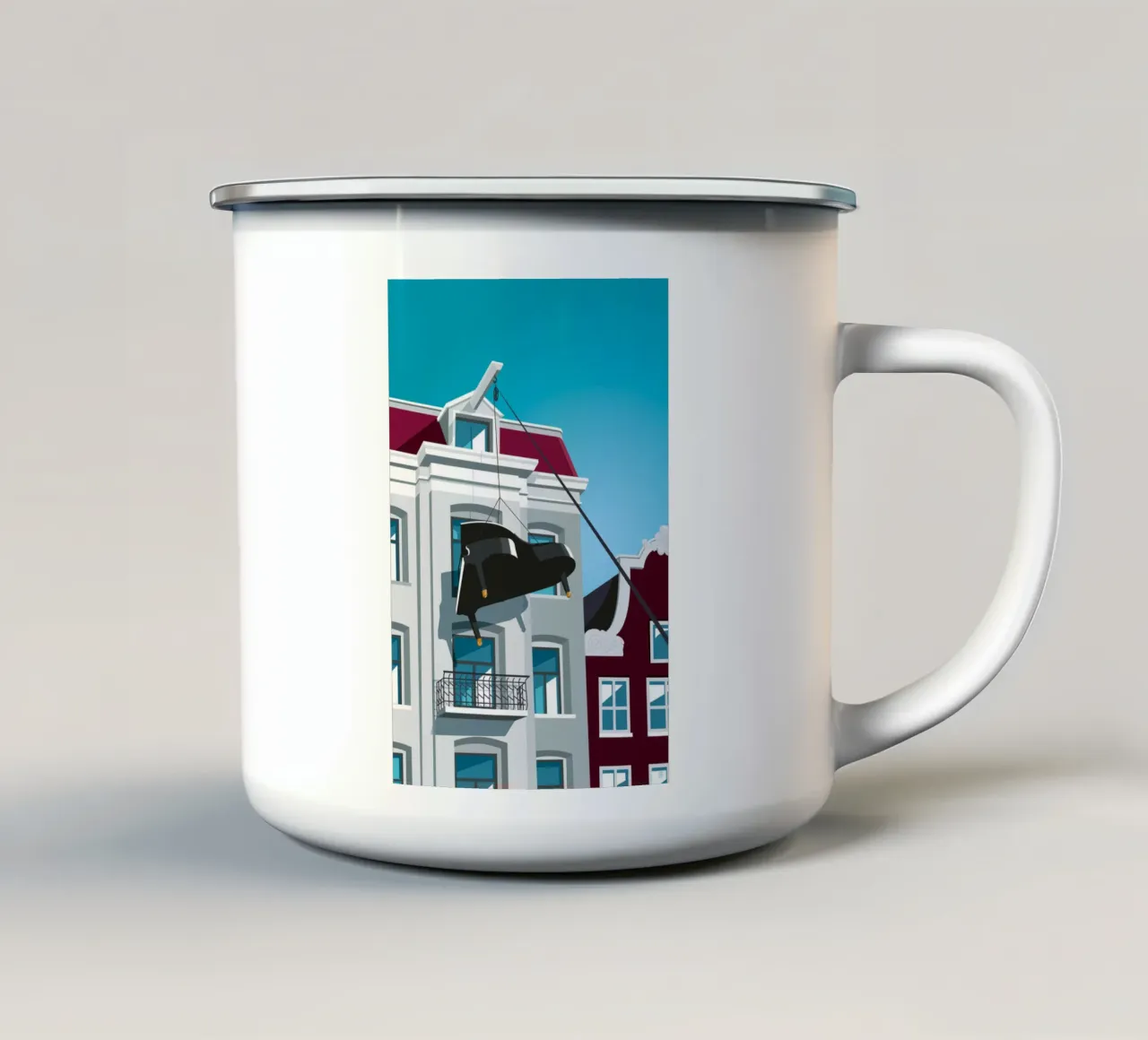 Moving to Amsterdam tazza in smalto da Remko Heemskerk