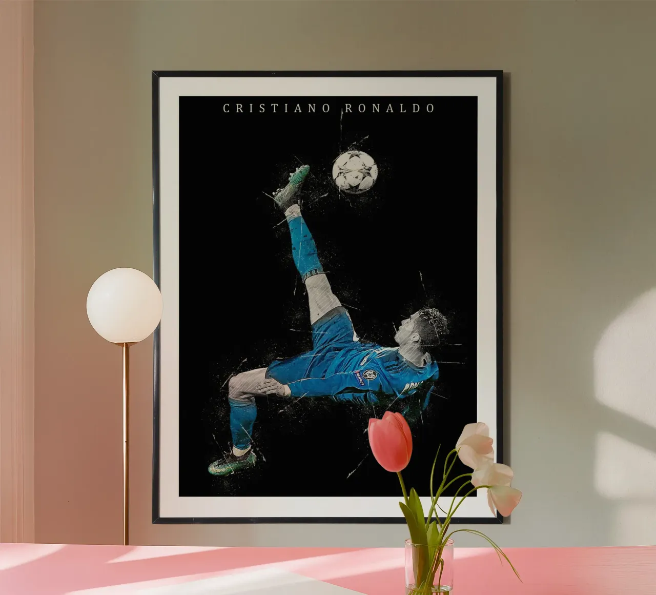 Cristiano Ronaldo poster con telaio in alluminio da tenten