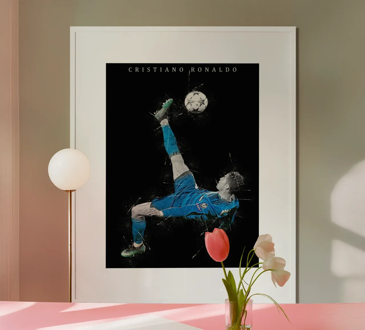 Cristiano Ronaldo poster con telaio in alluminio da tenten