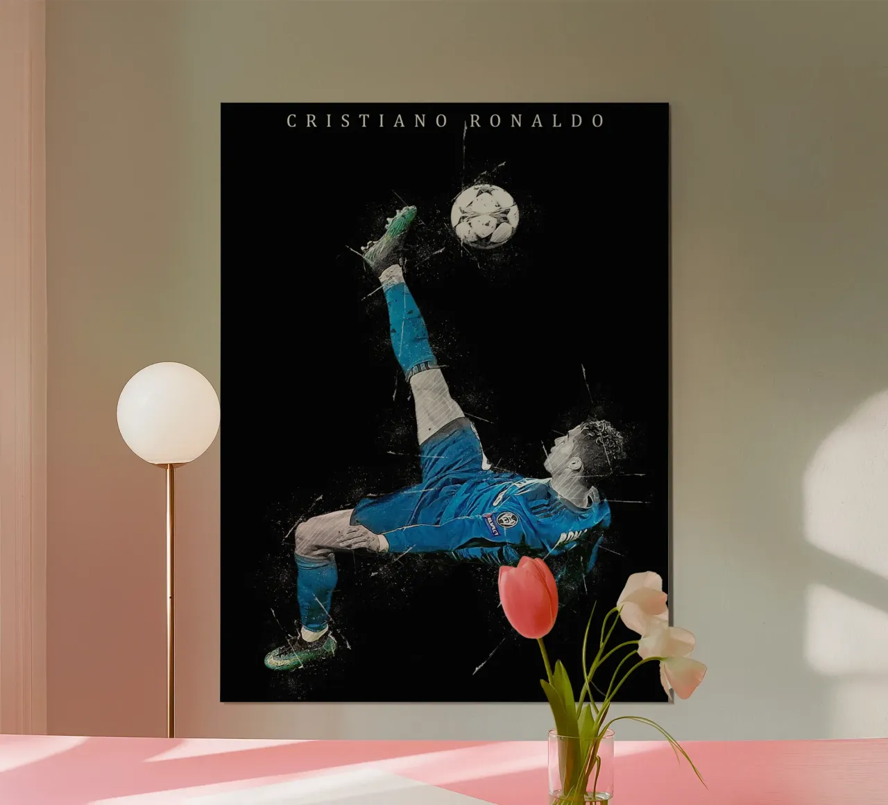 Cristiano Ronaldo poster con telaio in alluminio da tenten