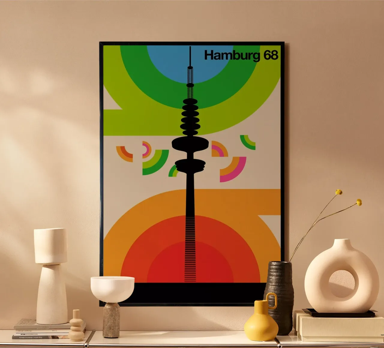 Hamburg 68 poster con telaio in alluminio da Bo Lundberg