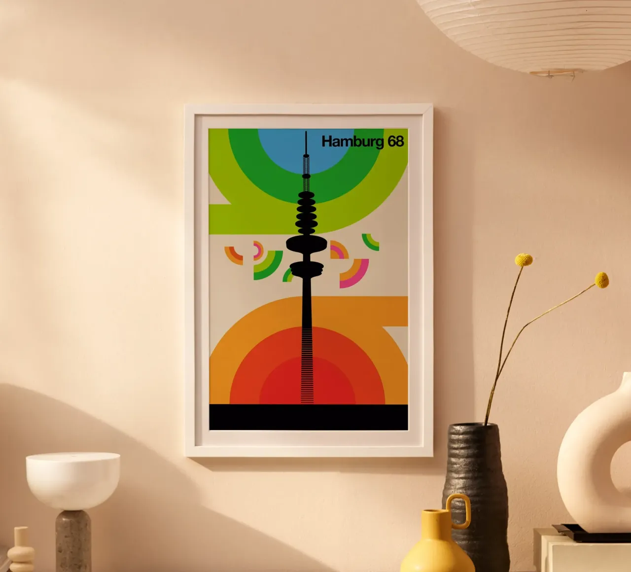Hamburg 68 poster con telaio in alluminio da Bo Lundberg