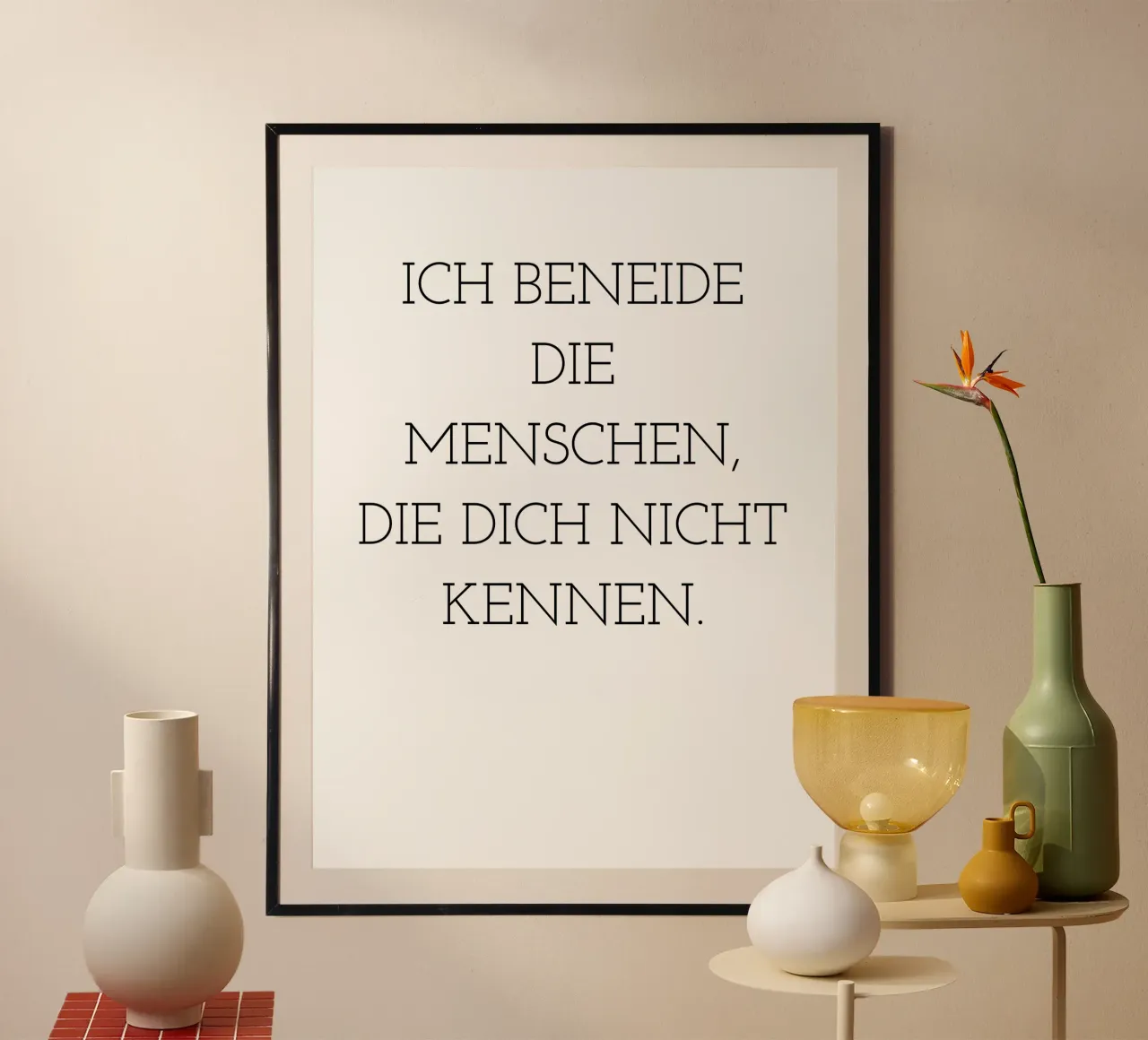 Spruch poster con marco de plástico de Alina