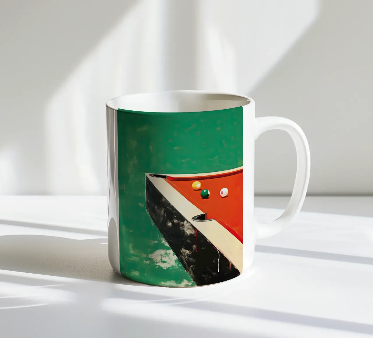 Pool Table ceramic mug by DaarbyN