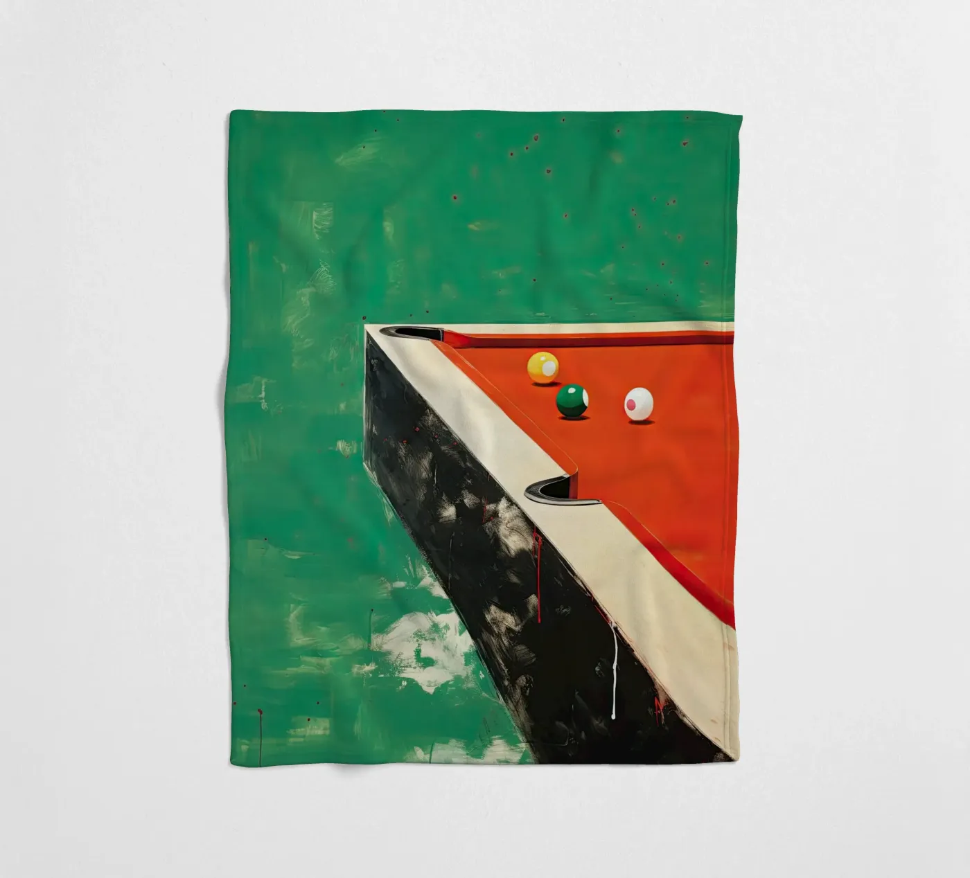 Pool Table fleece blanket by DaarbyN