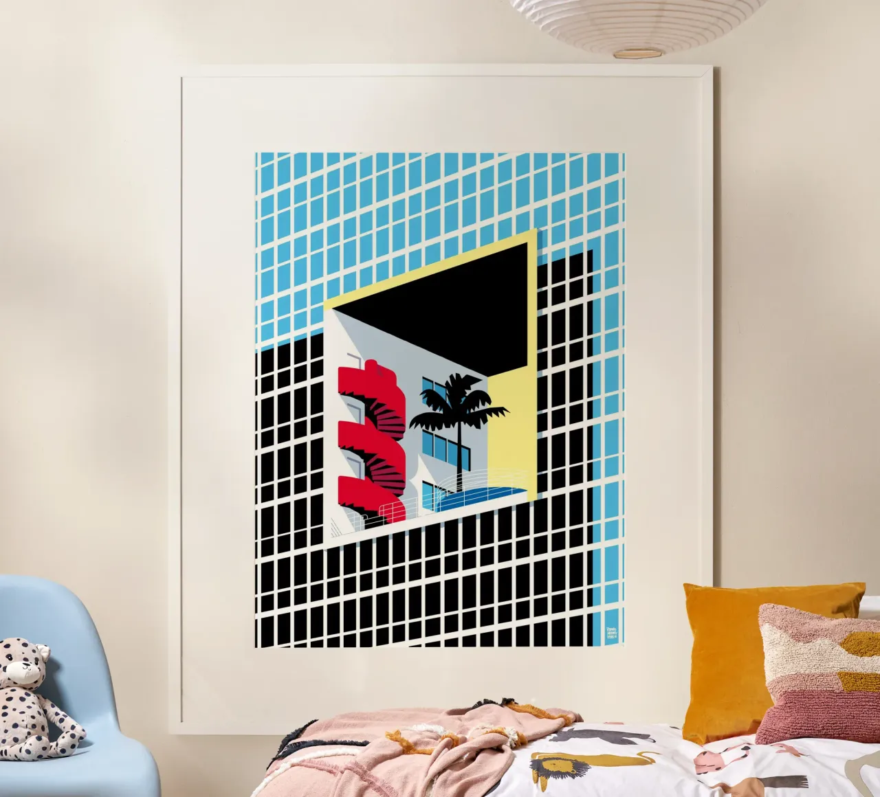 Atlantis Condominium, Miami poster con telaio in alluminio da Remko Heemskerk