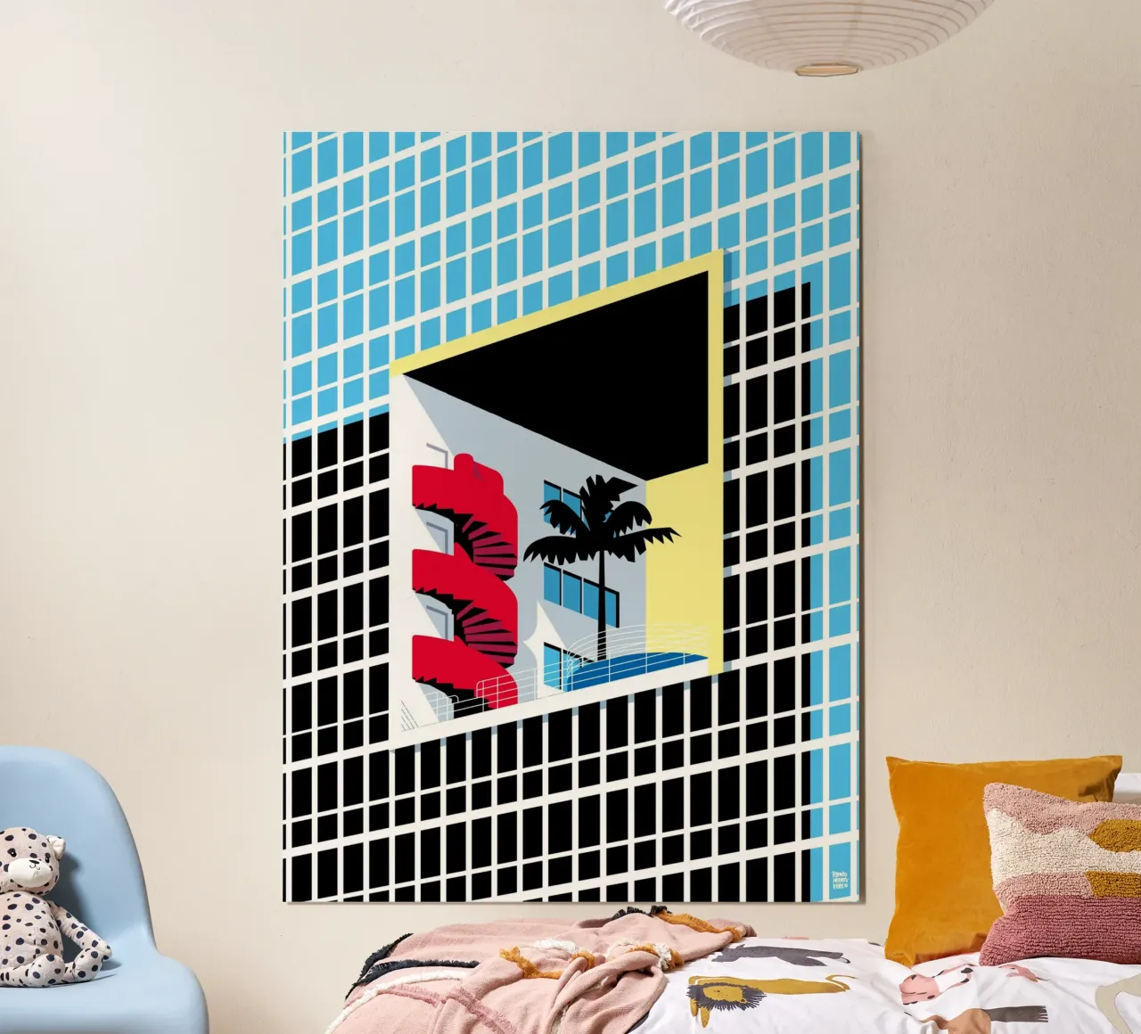Atlantis Condominium, Miami poster con telaio in alluminio da Remko Heemskerk