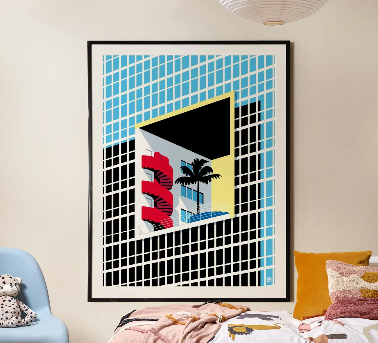 Atlantis Condominium, Miami poster con telaio in alluminio da Remko Heemskerk