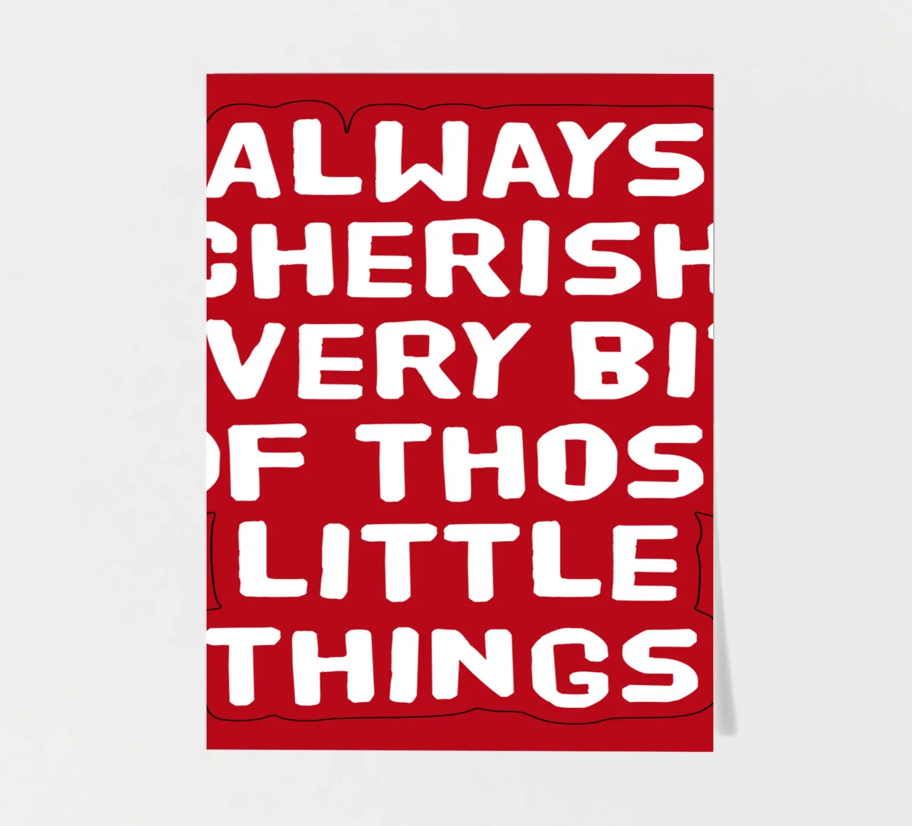 Always cherish every bit of those little things foglio adesivo da happieeagle