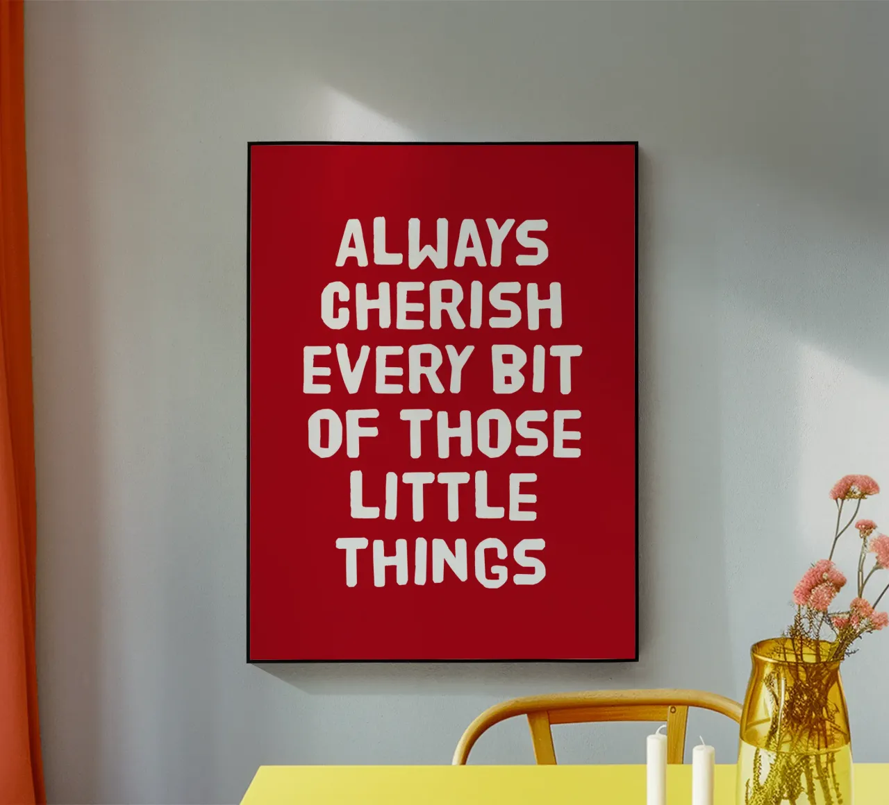 Always cherish every bit of those little things plexiglass con Cornice Artbox da happieeagle