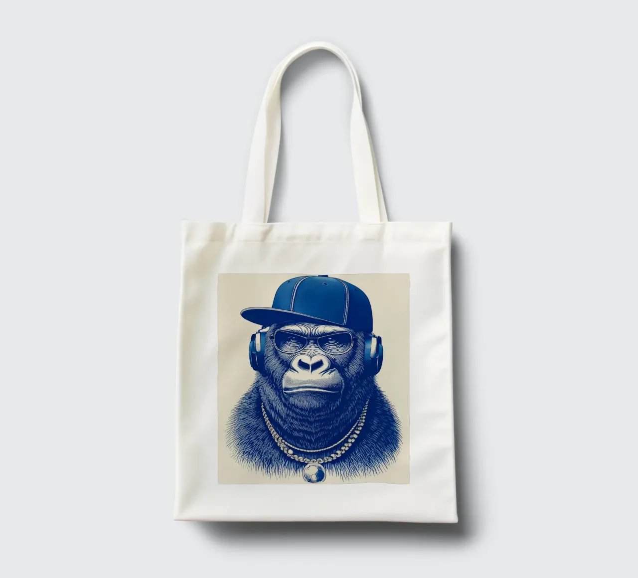Blue Monkey borsa in juta da tylerstudio