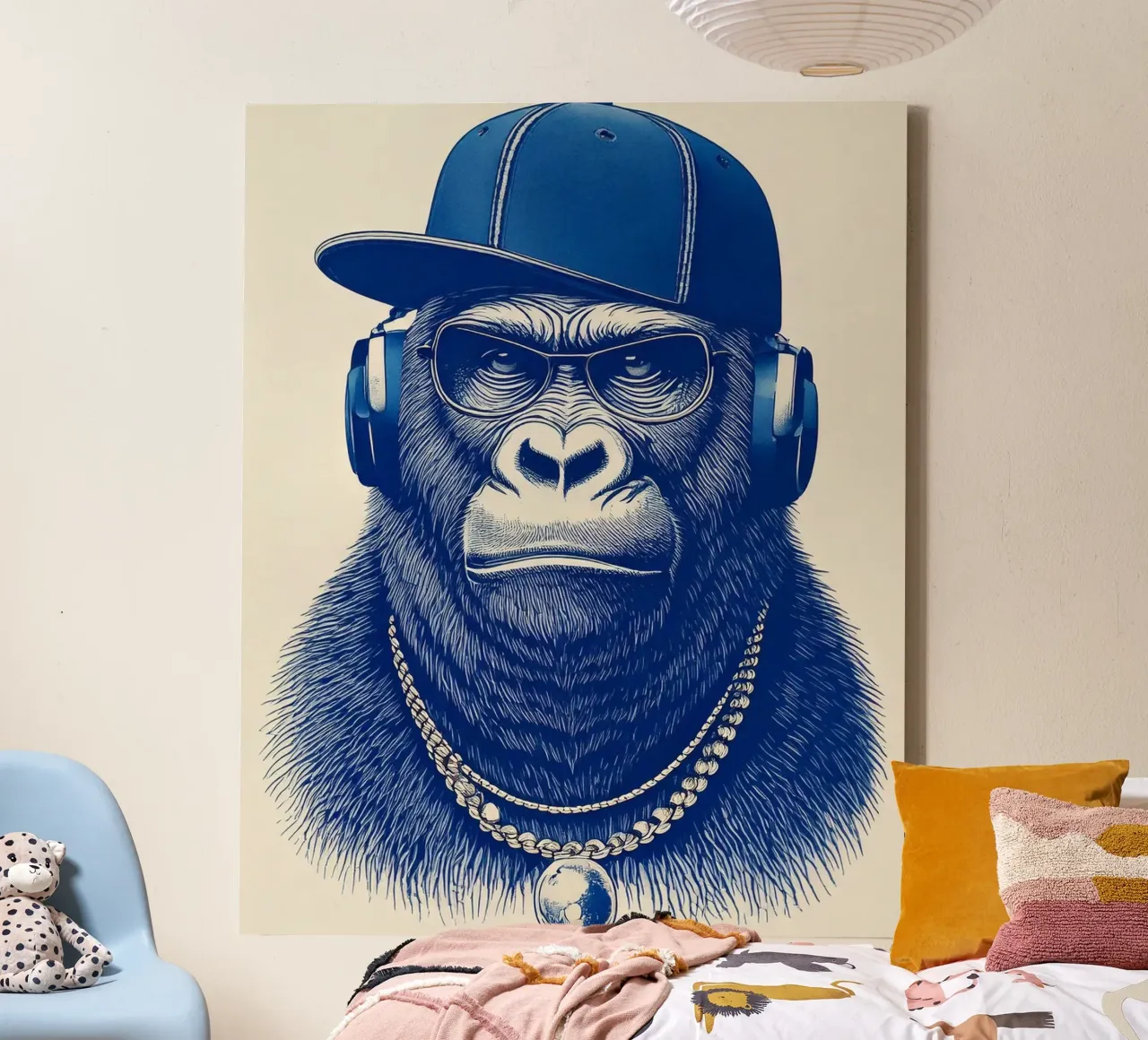 Blue Monkey tela con Cornice a cassetta da tylerstudio
