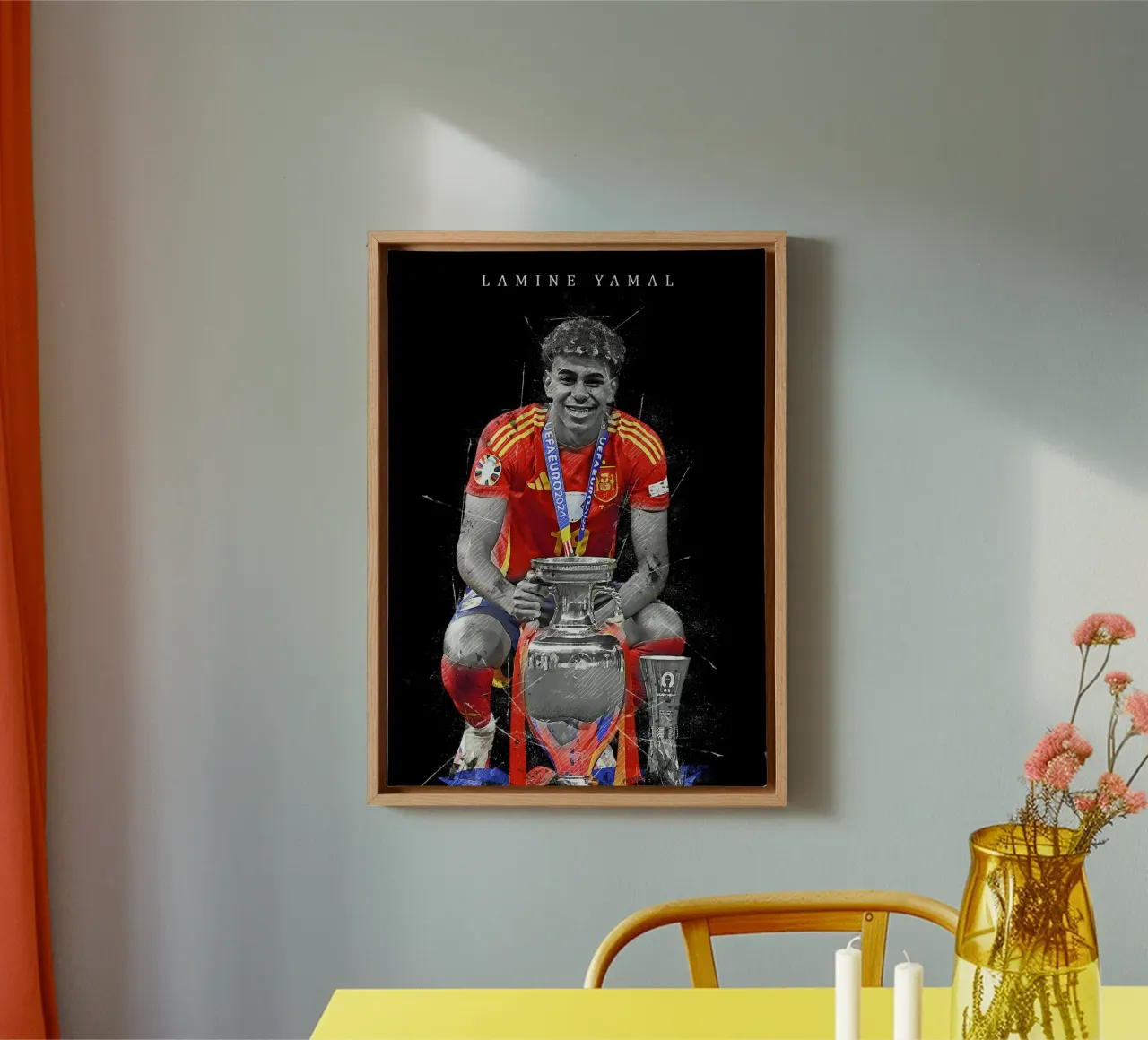 lamine yamal canvas met Baklijst van tenten