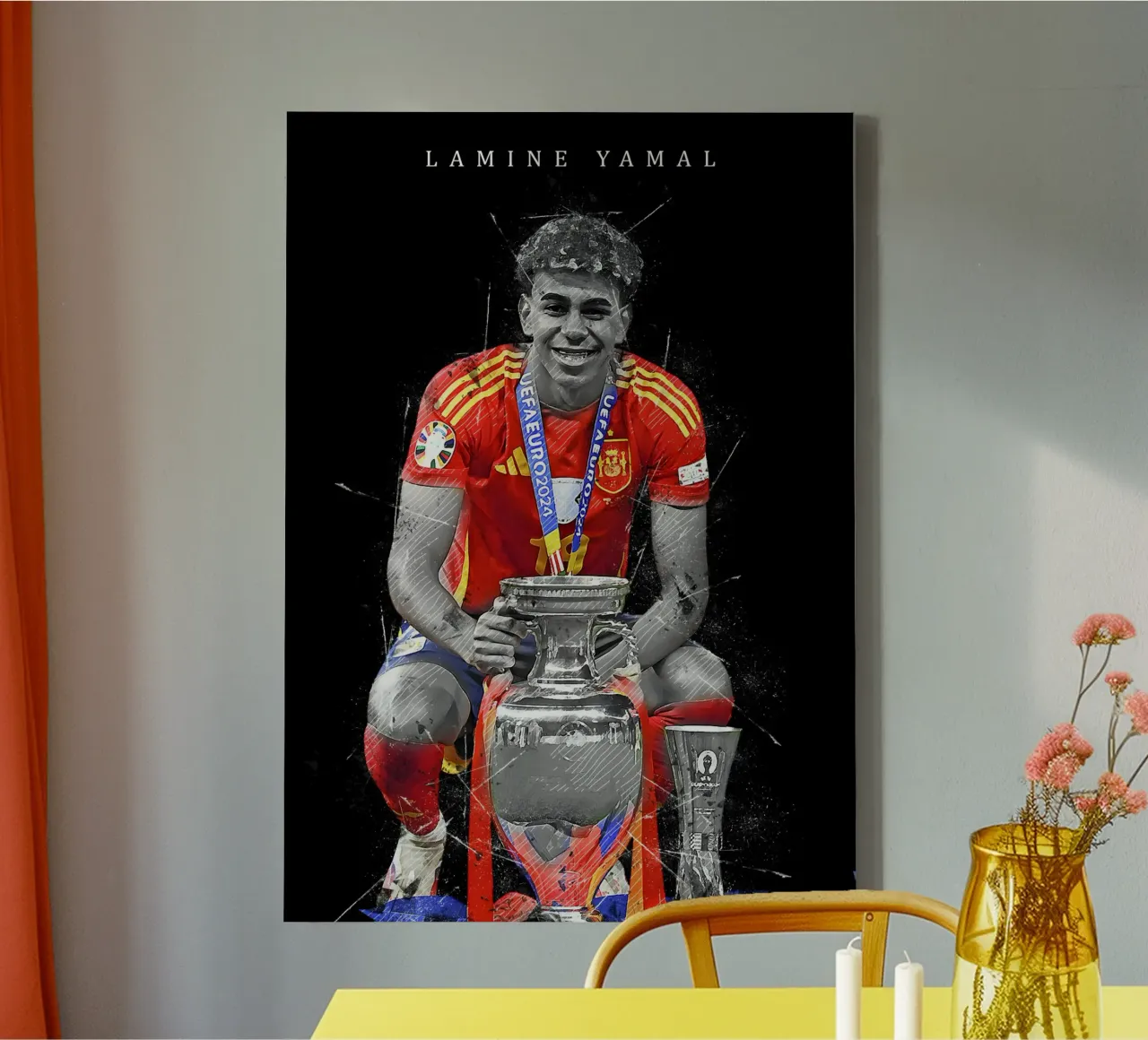 lamine yamal canvas met Baklijst van tenten