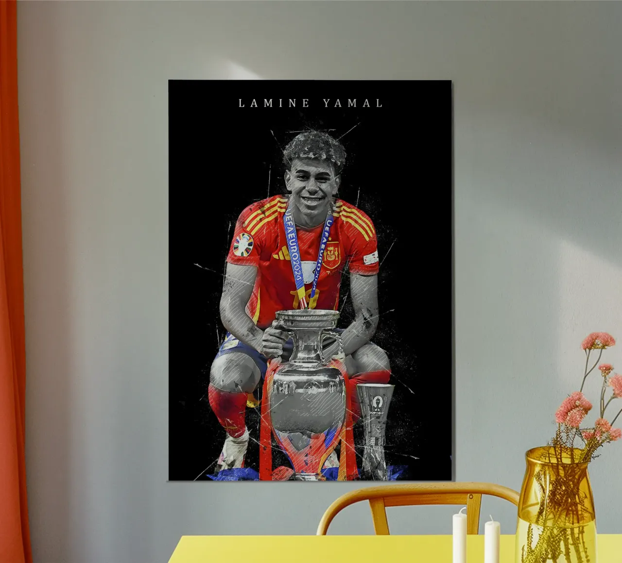 lamine yamal poster con telaio in plastica da tenten