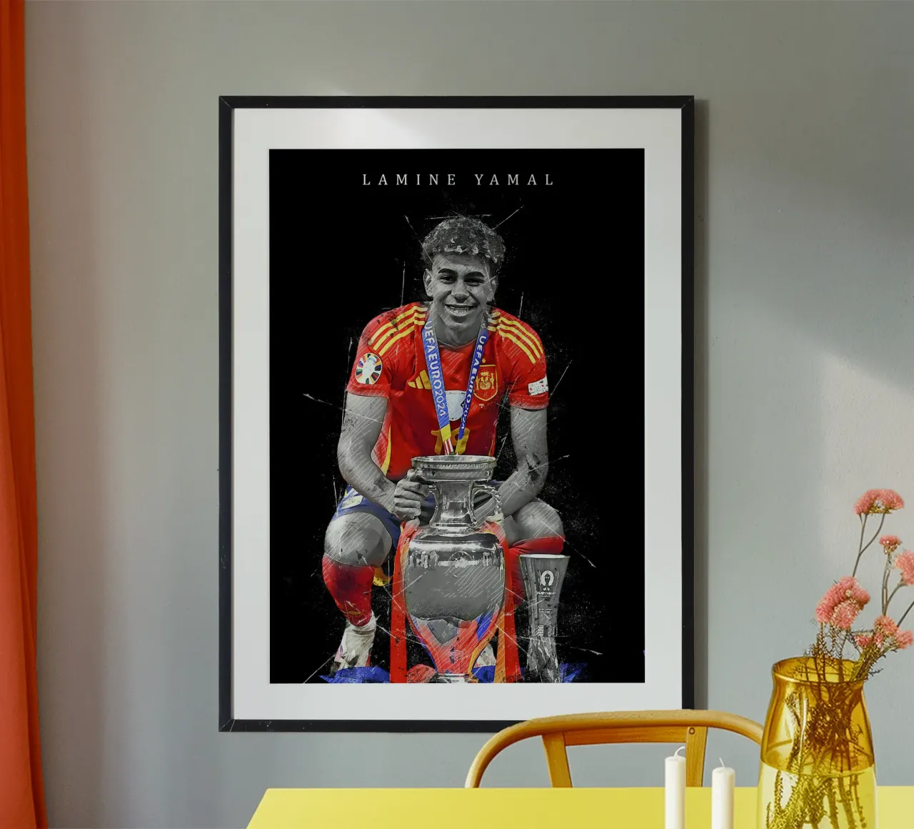 lamine yamal poster con telaio in plastica da tenten