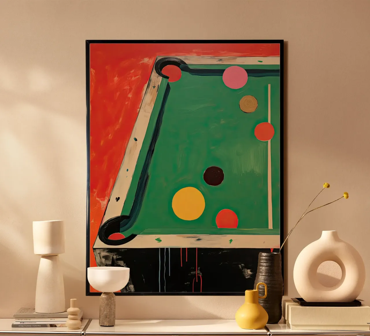 Giocare il momento poster con telaio in legno da DaarbyN