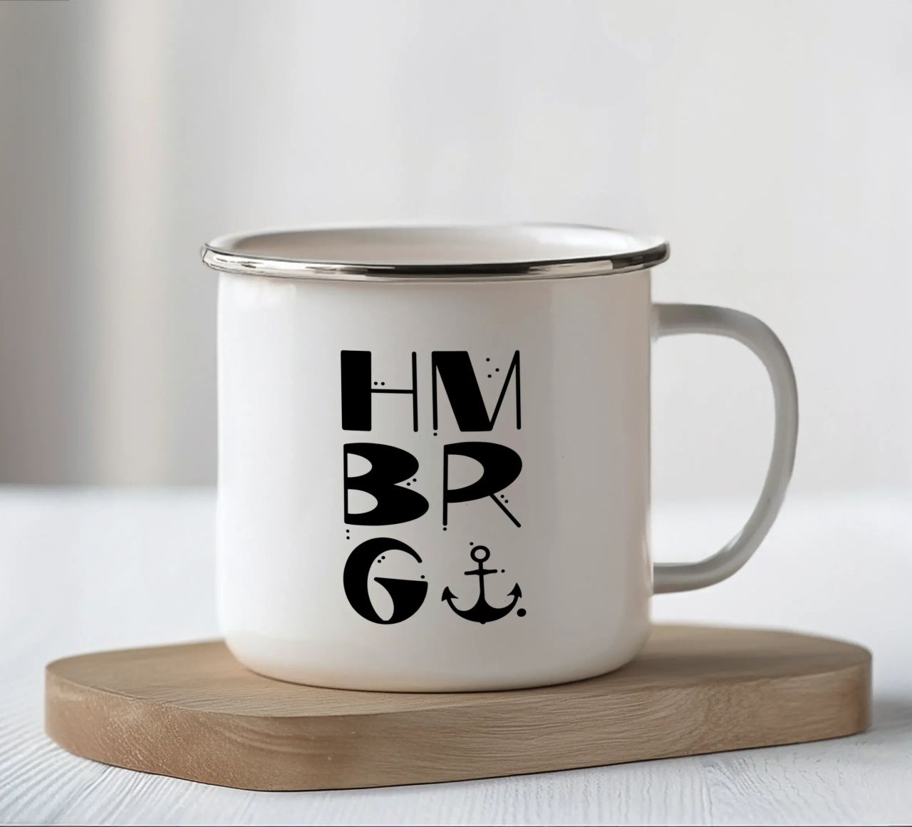 HAMBURG Liebe tazza in smalto da LIMITED EDITION LETTERS