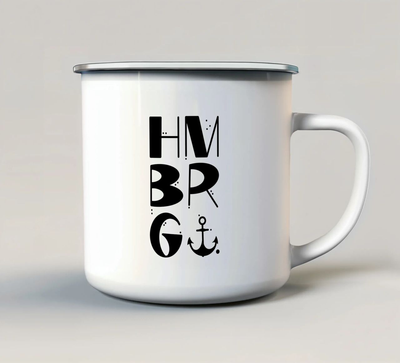 HAMBURG Liebe tazza in smalto da LIMITED EDITION LETTERS
