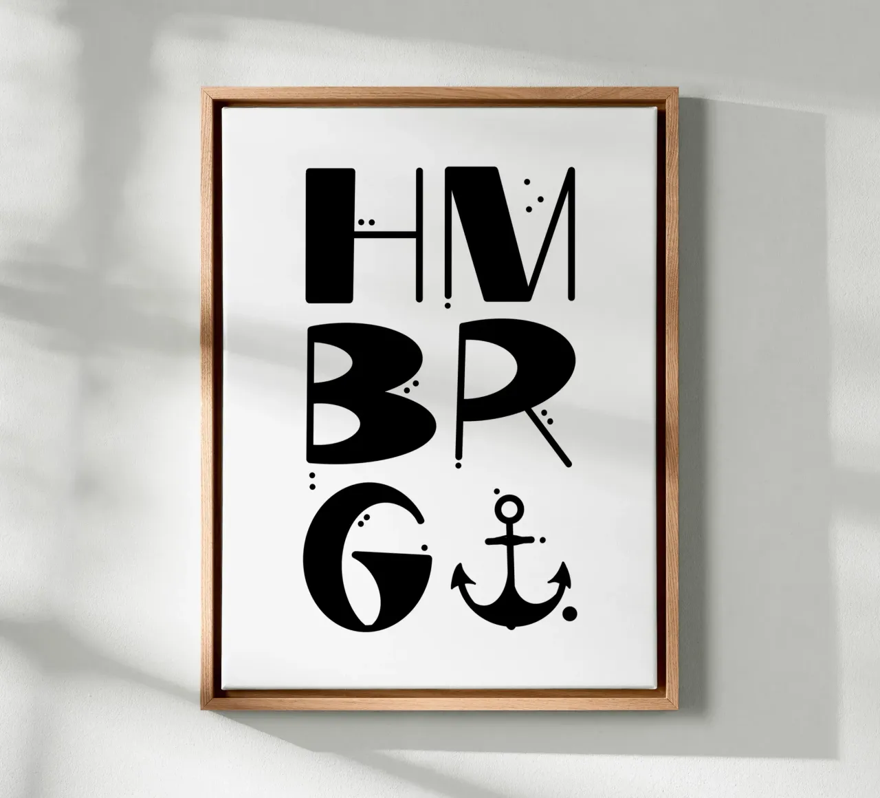 HAMBURG Liebe tela con Cornice a cassetta da LIMITED EDITION LETTERS