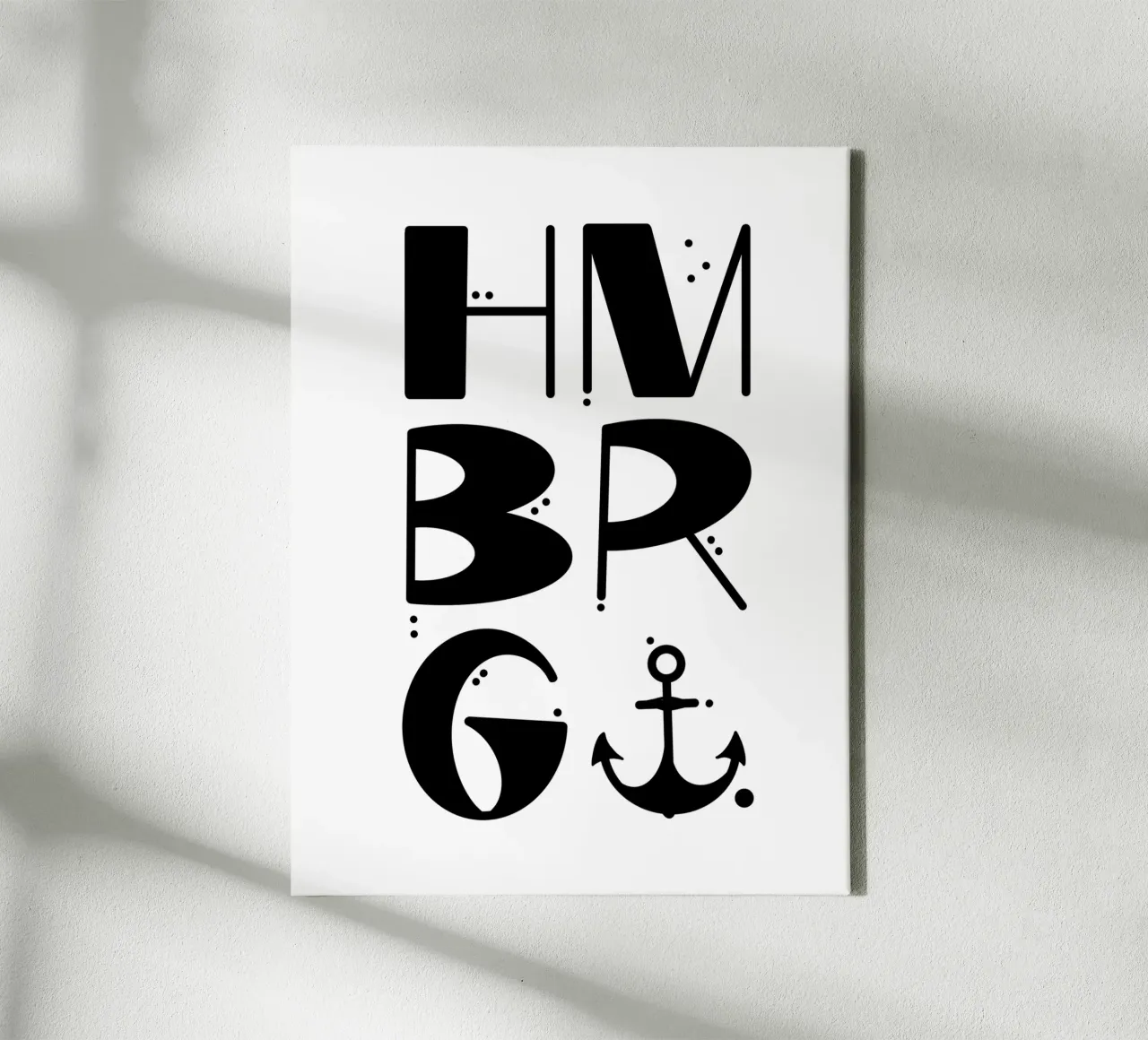 HAMBURG Liebe tela con Cornice a cassetta da LIMITED EDITION LETTERS