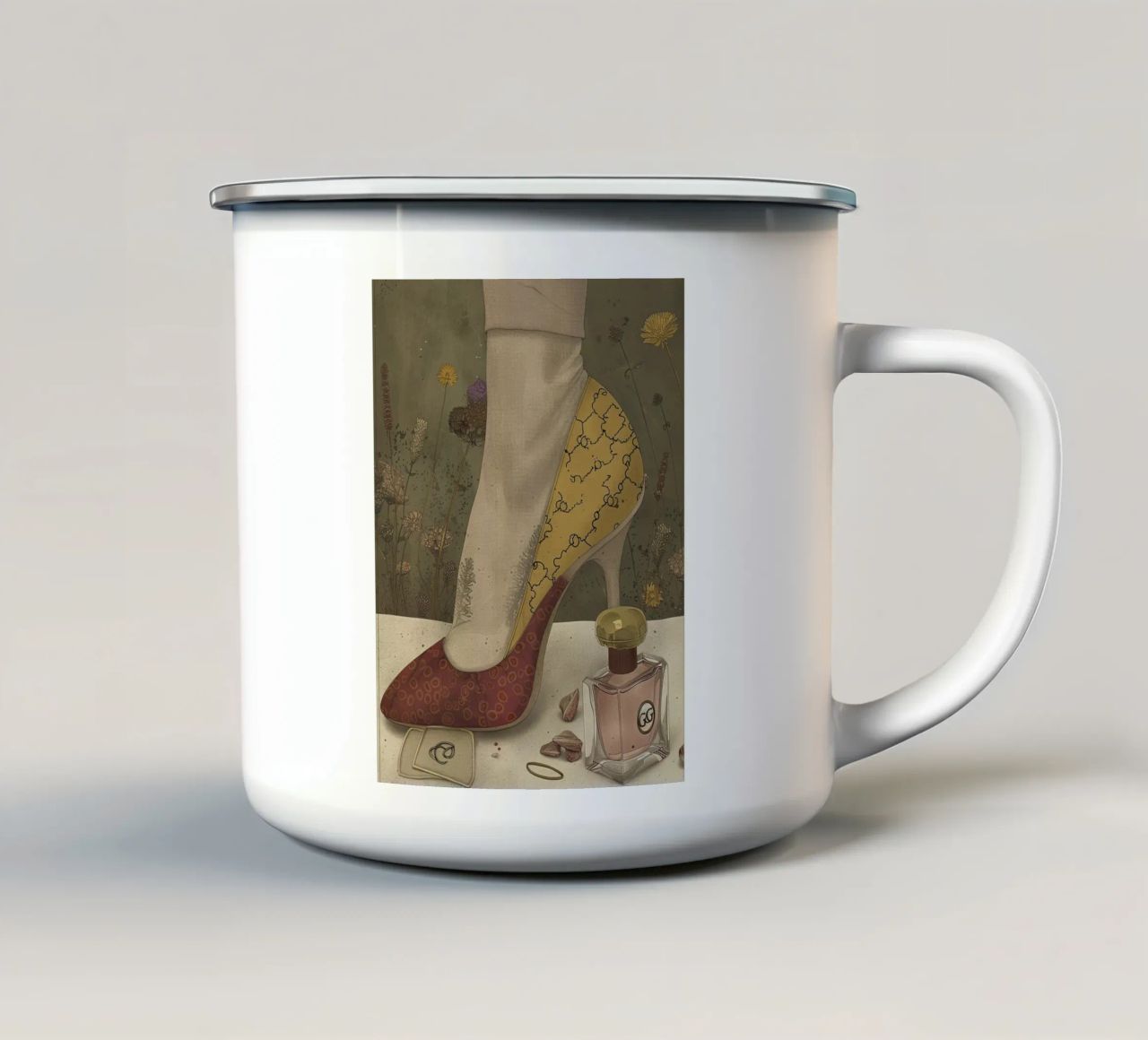 Un tocco di stile d'oro tazza in smalto da Rustic Grace Studio 02