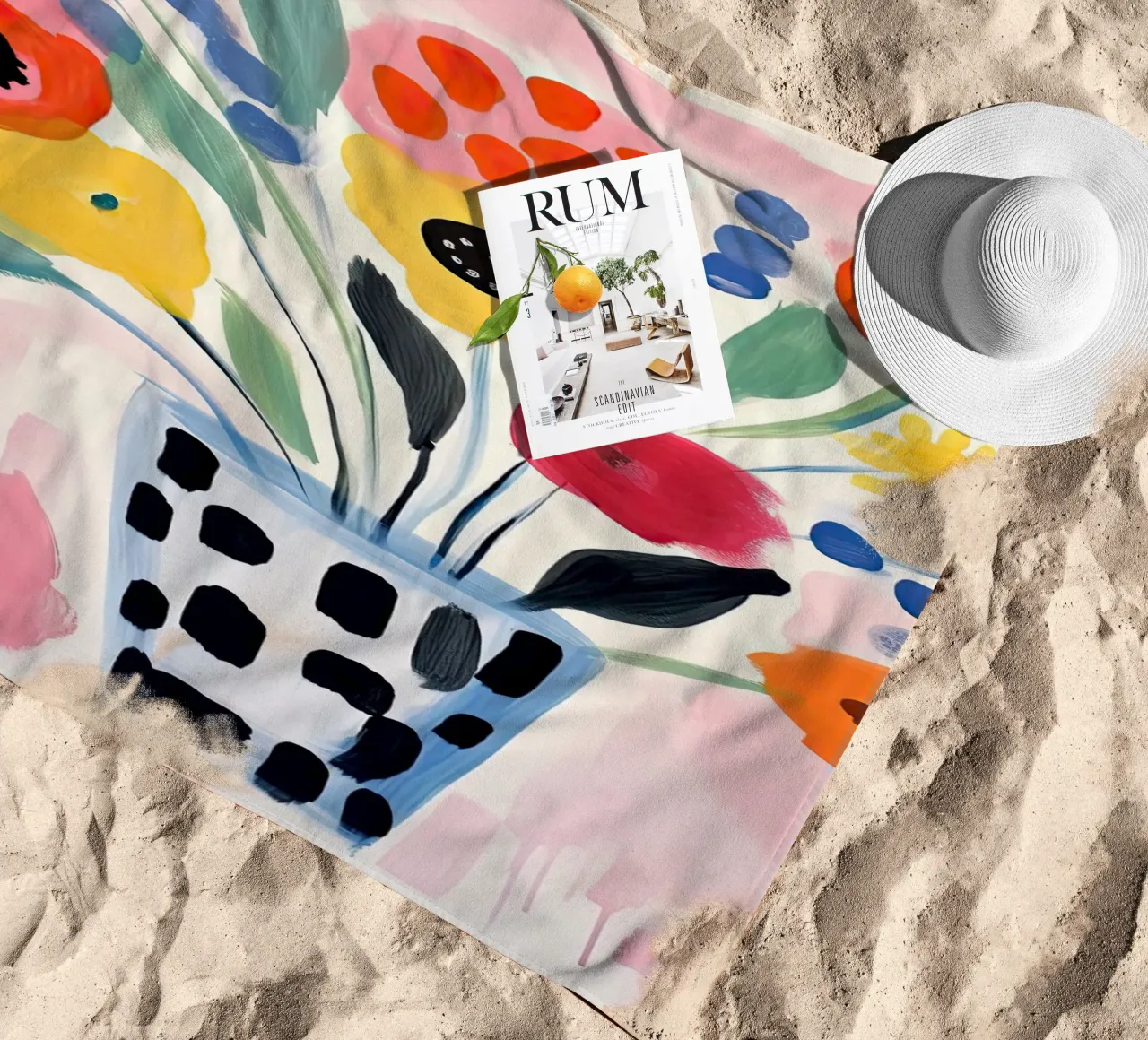 Gioia in fiore telo mare da DaarbyN