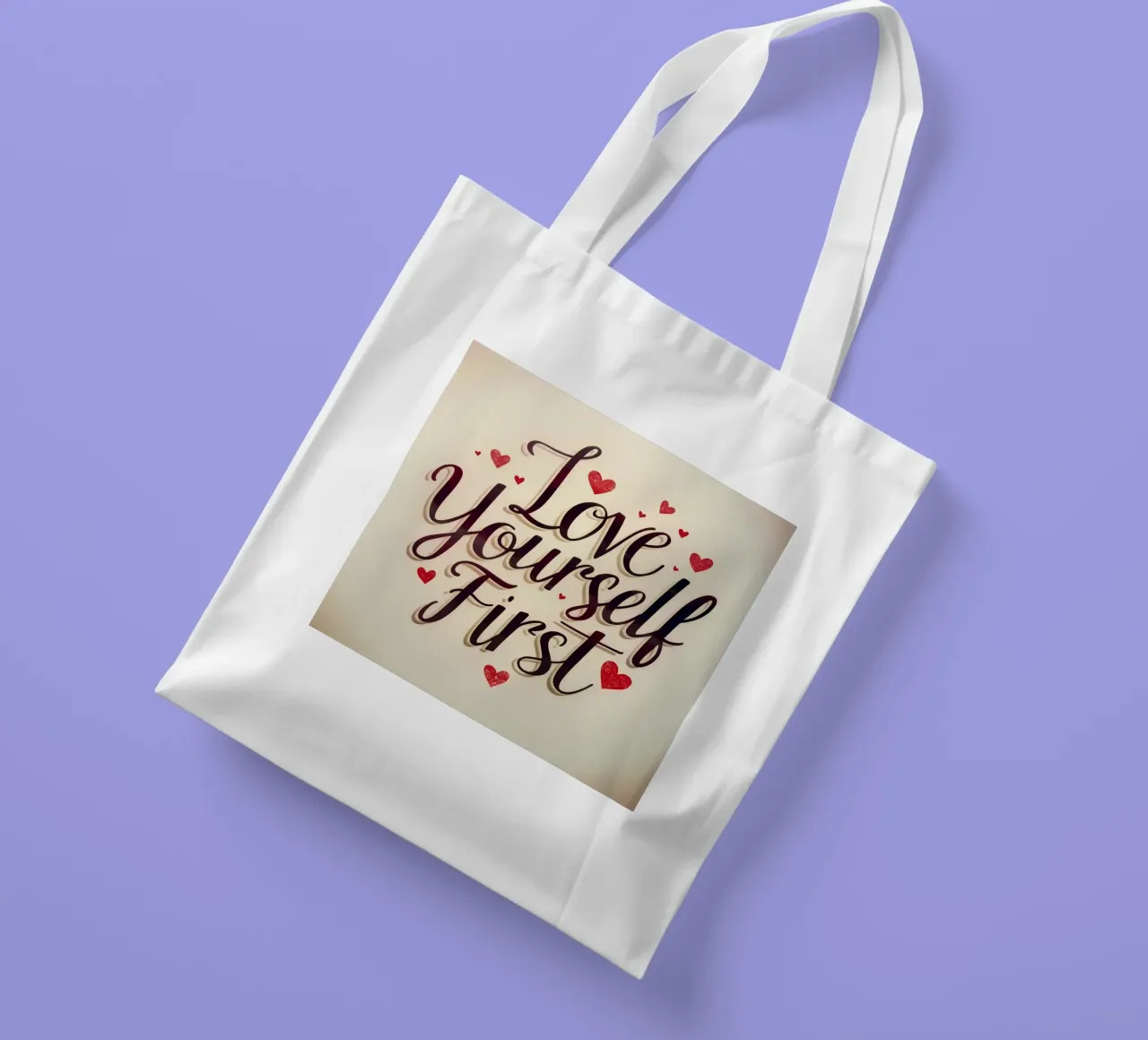 Amare prima di tutto se stessi borsa in juta da inspirational quote
