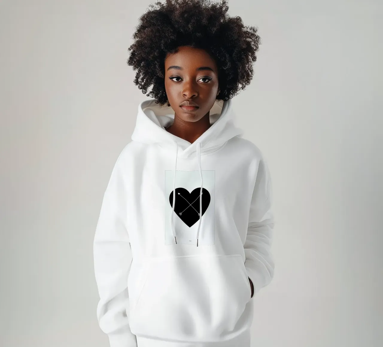 Heart felpa con cappuccio da Iglou