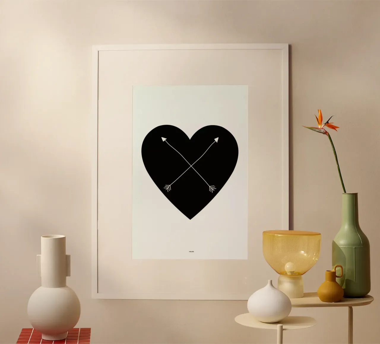Heart poster con telaio in plastica da Iglou