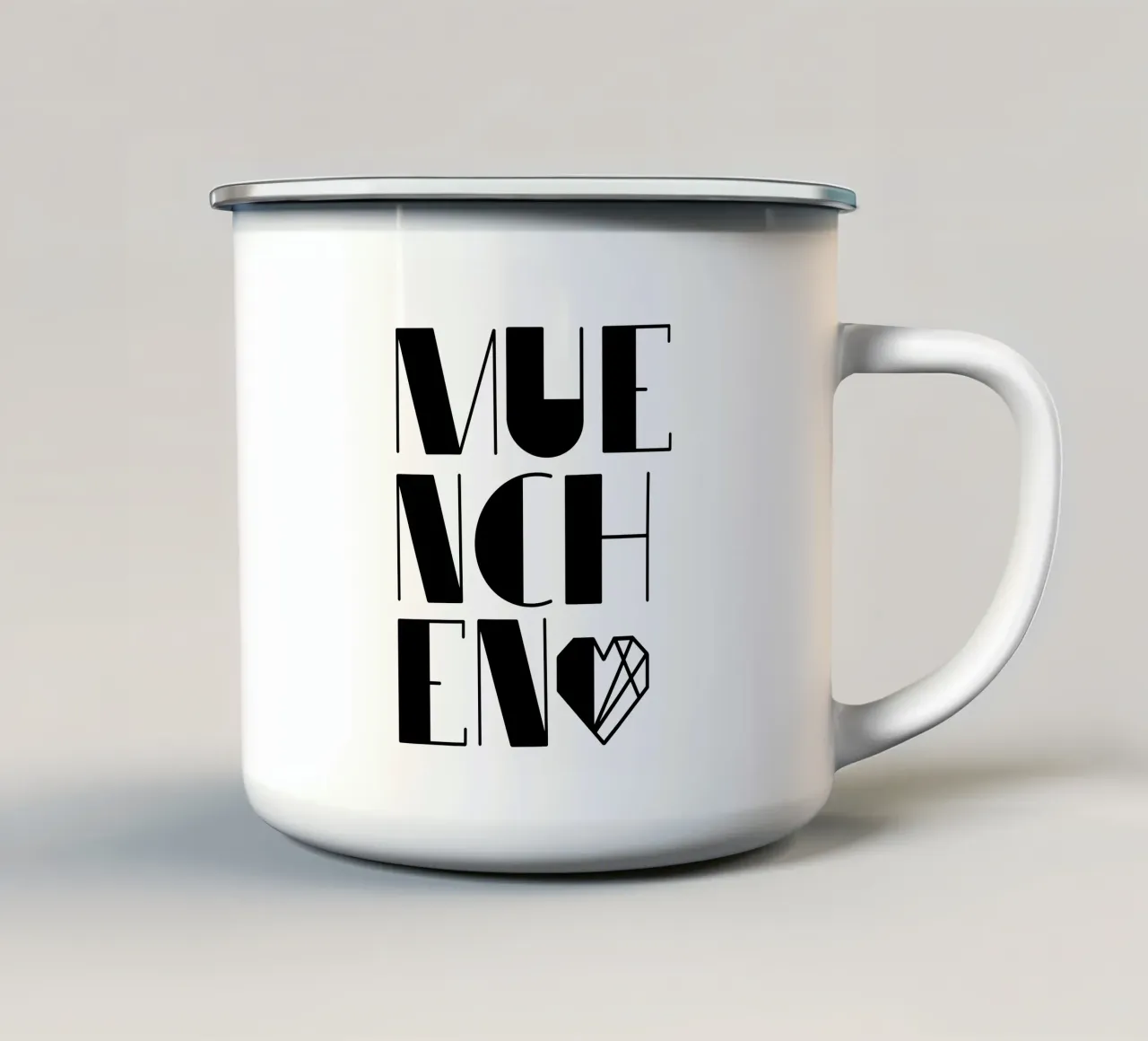 MÜNCHEN LIebe tazza in smalto da LIMITED EDITION LETTERS