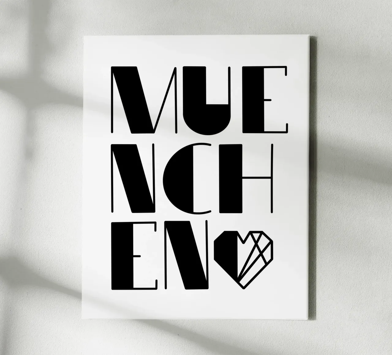MÜNCHEN LIebe tela con Cornice a cassetta da LIMITED EDITION LETTERS