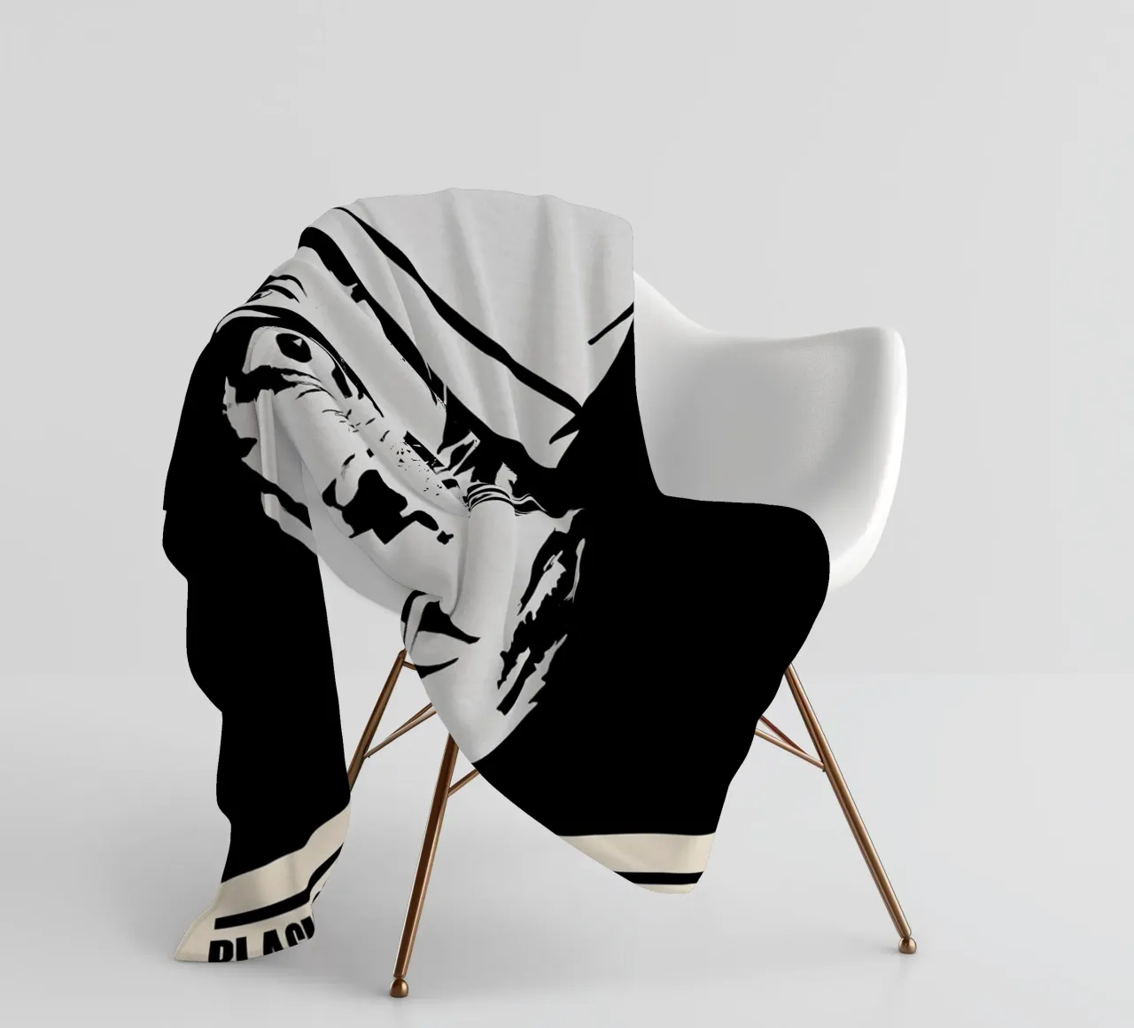 Black Sunday fleece blanket by TheArtstudio