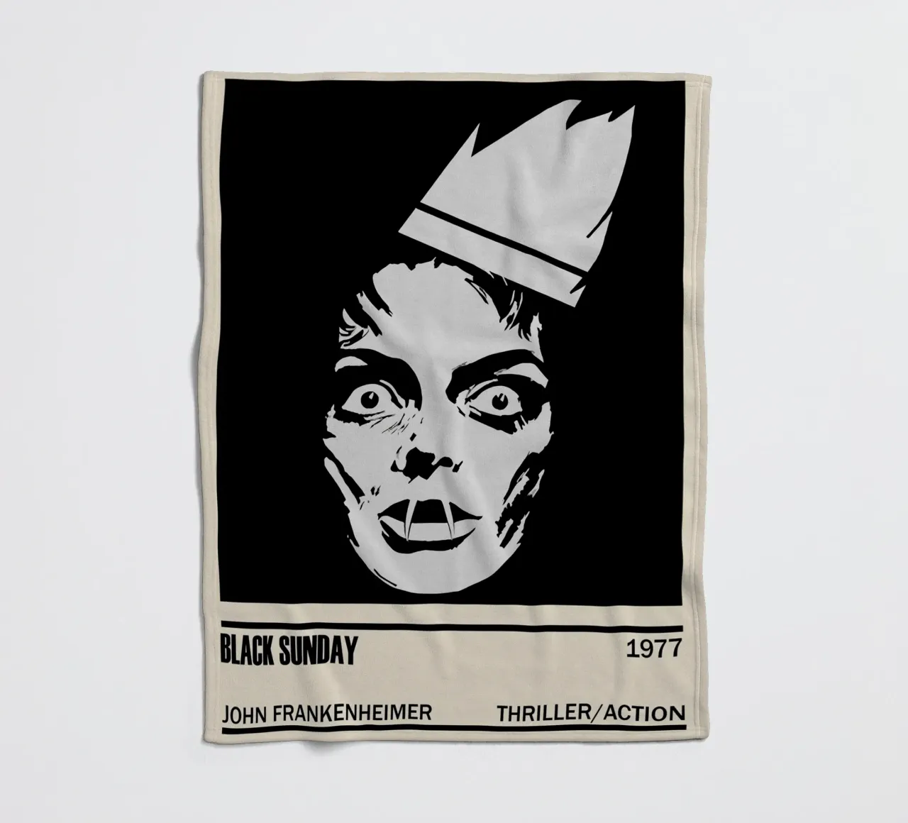 Black Sunday fleece blanket by TheArtstudio