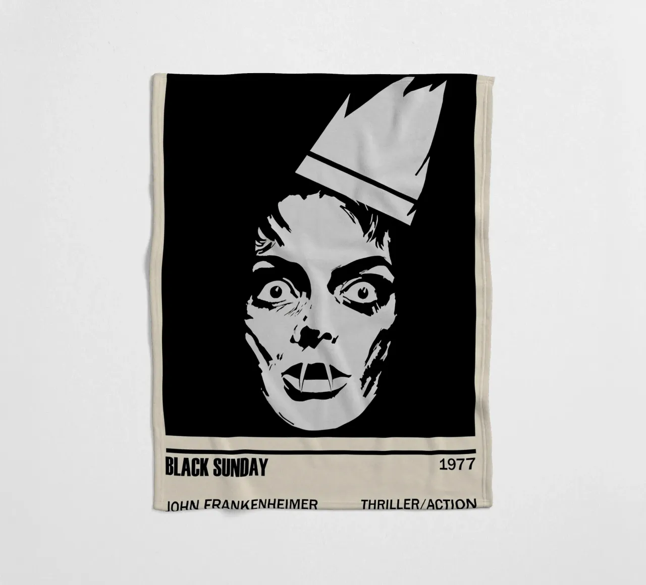 Black Sunday fleece blanket by TheArtstudio