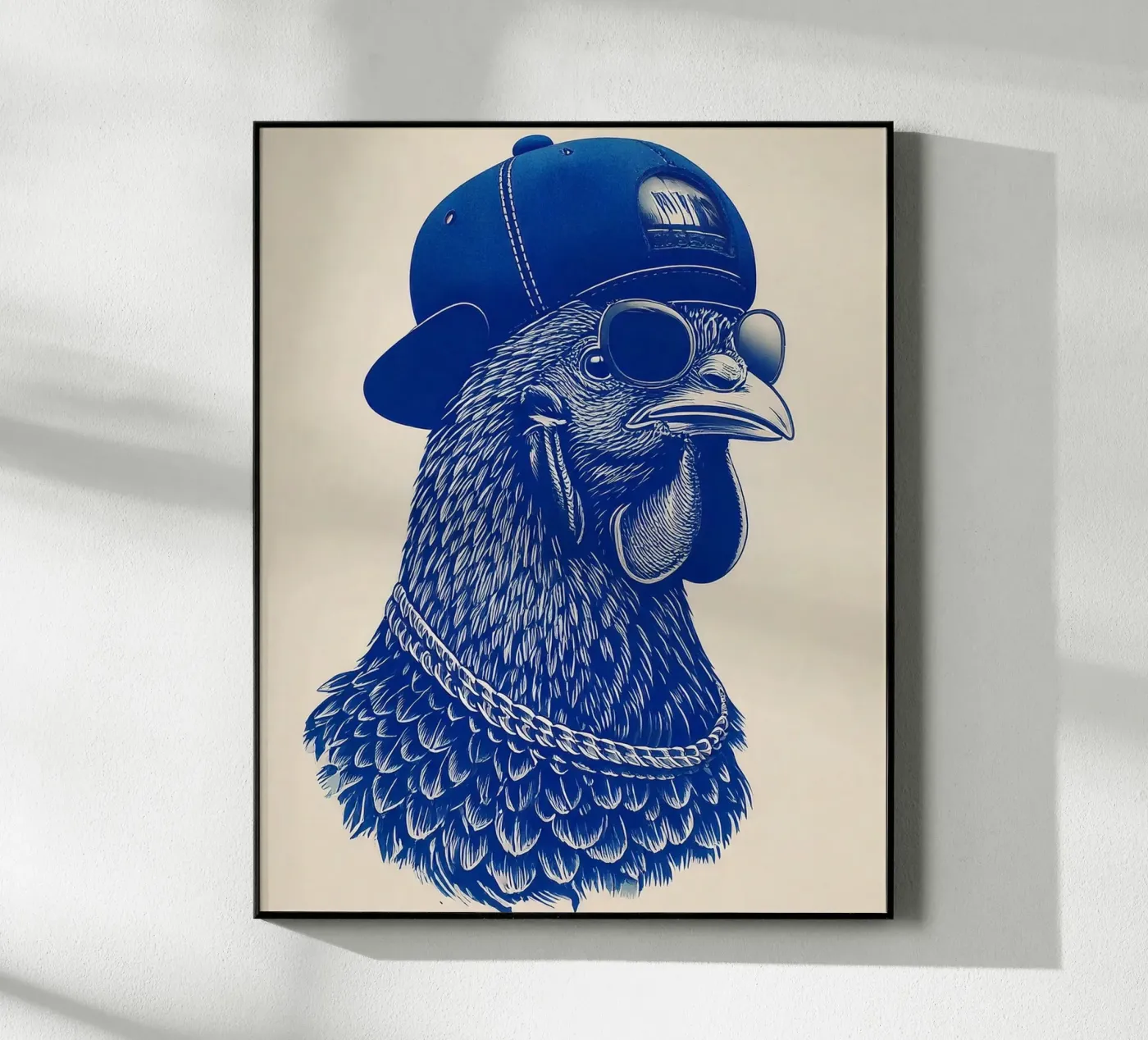 Blue chicken plexiglass da tylerstudio