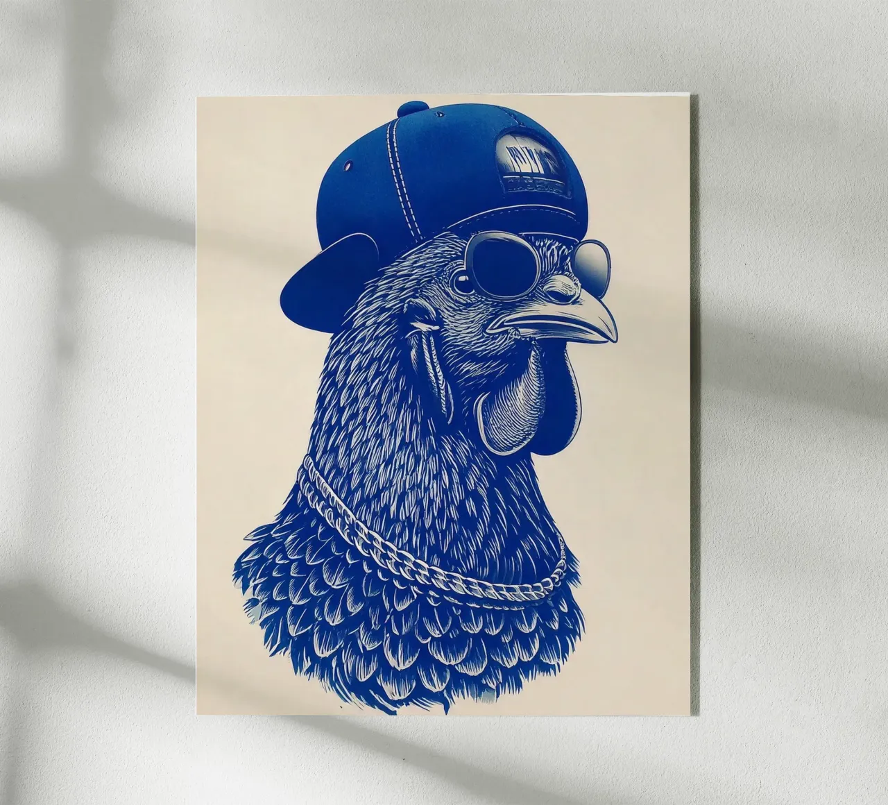 Blue chicken plexiglass da tylerstudio
