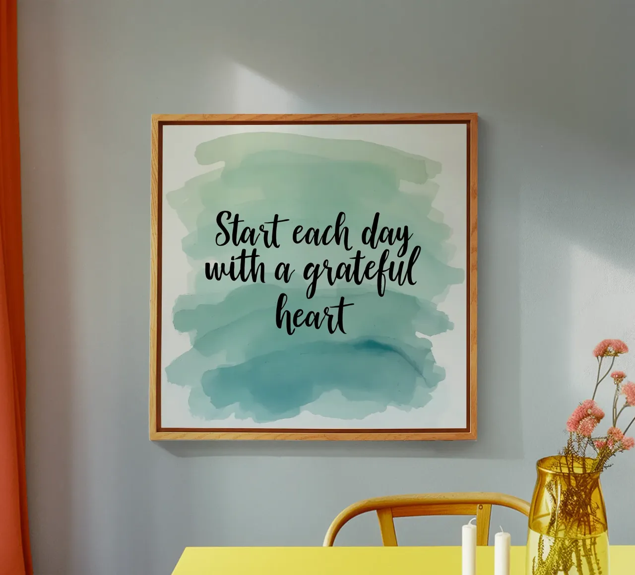 Cuore grato plexiglass da inspirational quote