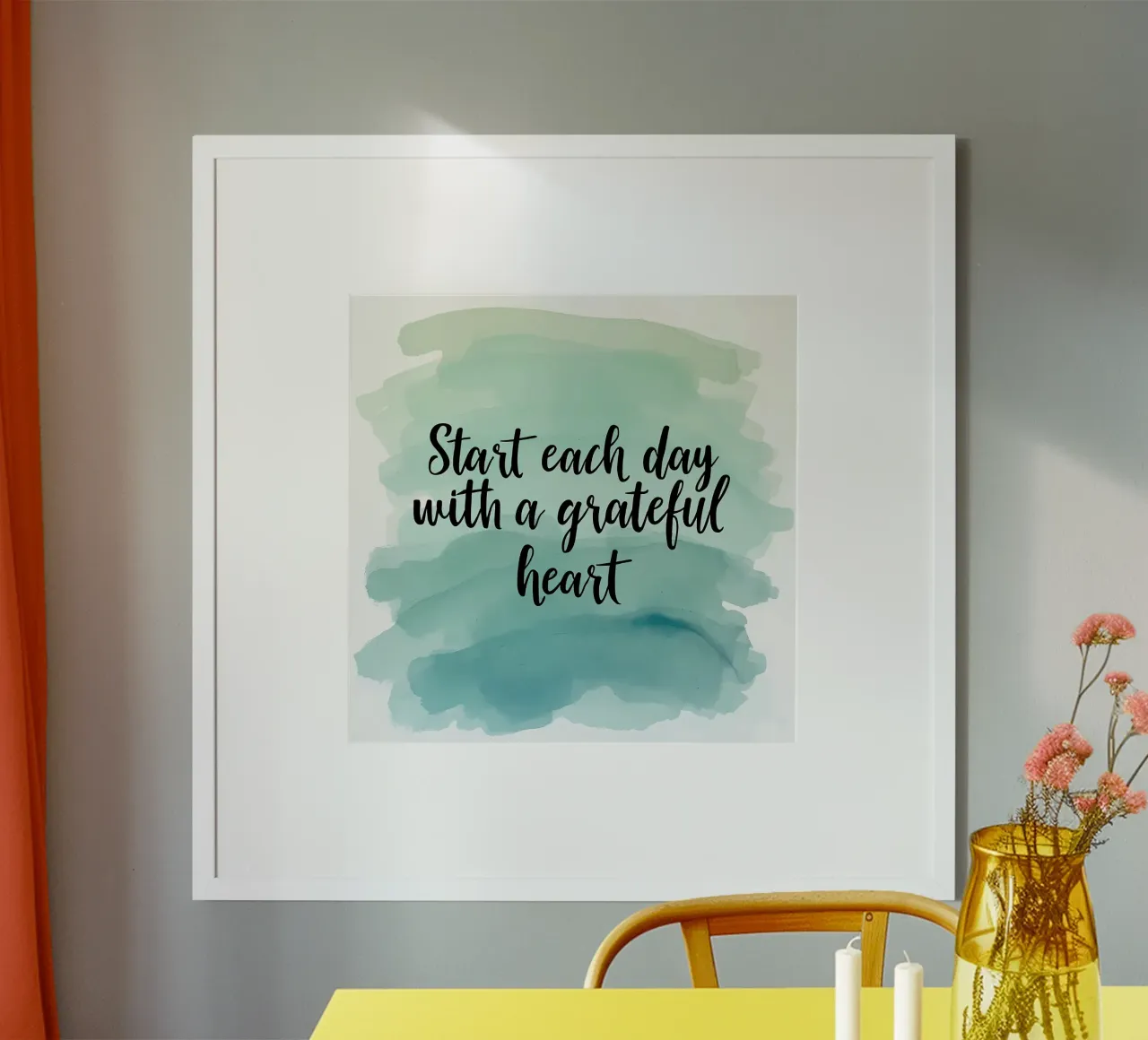 Cuore grato poster da inspirational quote