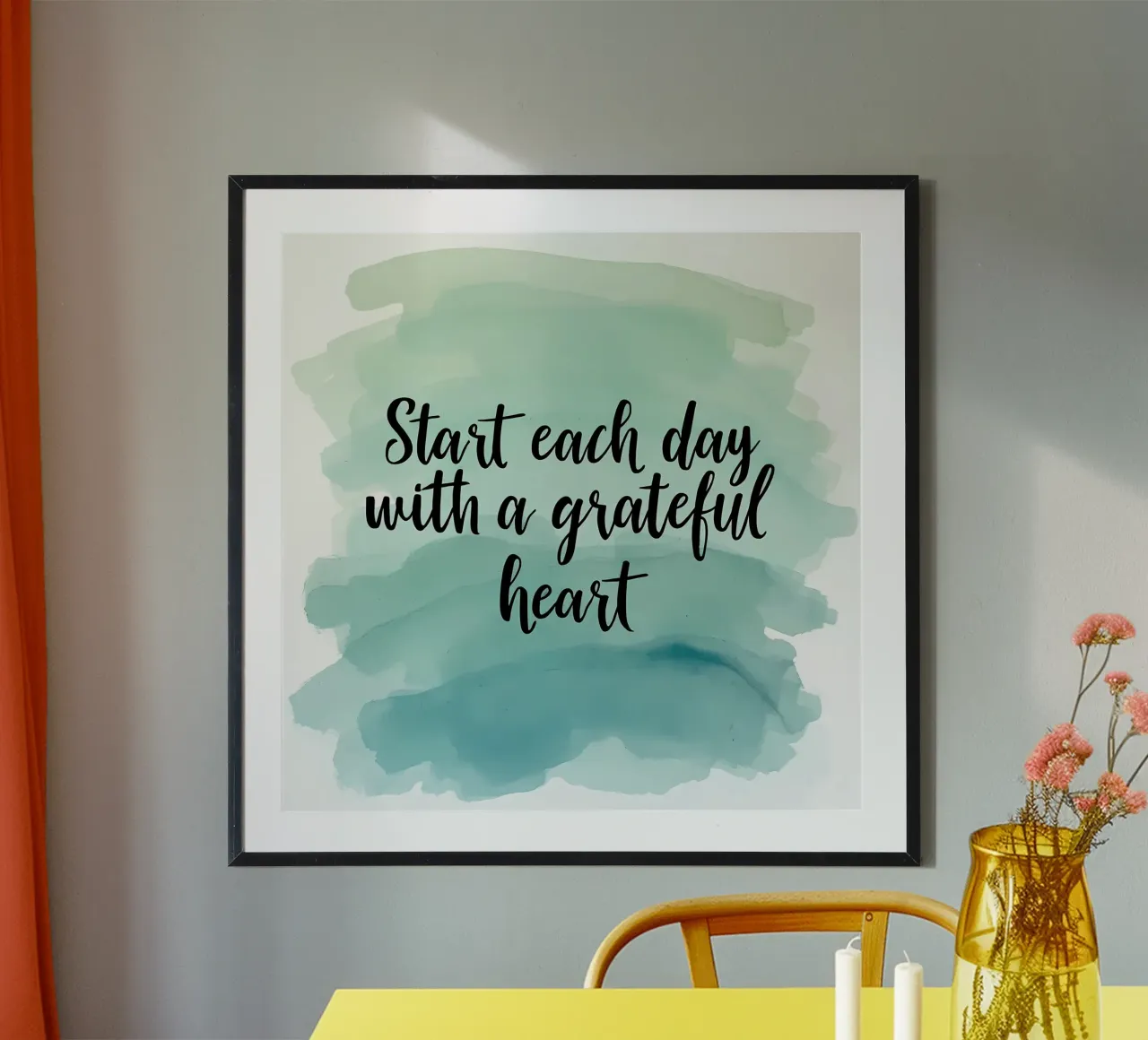 Cuore grato poster da inspirational quote
