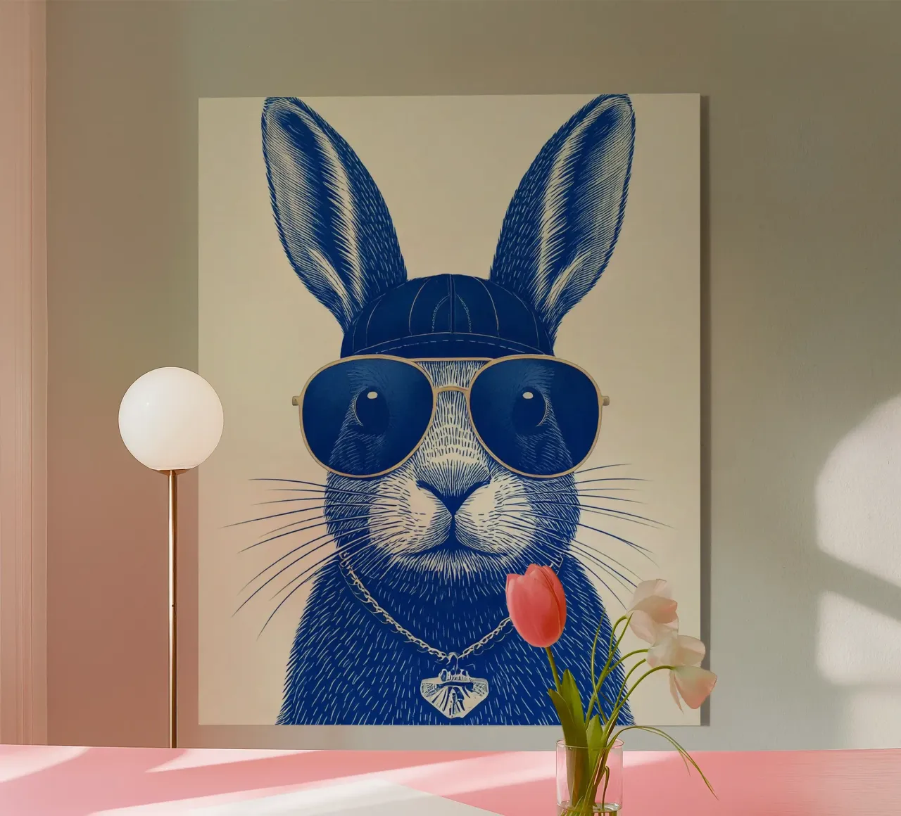 Blue rabbit acryl van tylerstudio