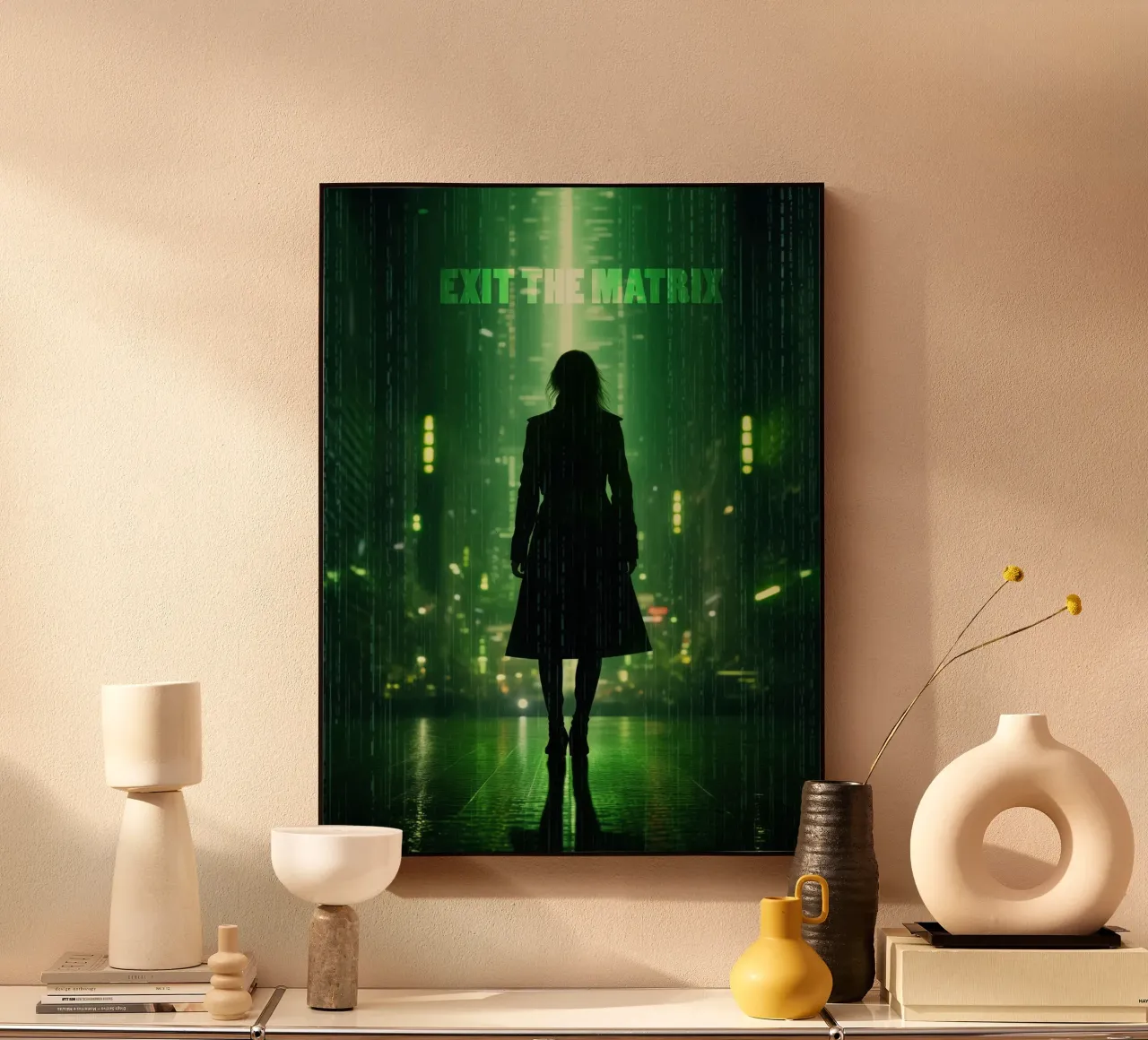 Exit The Matrix | Wall Art alluminio dibond con Cornice Artbox da Autofocus