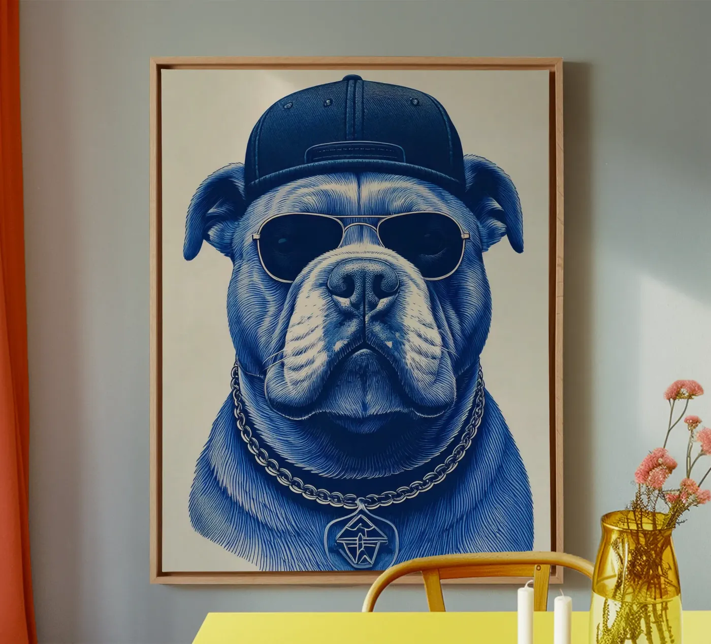 Bluedog canvas by tylerstudio
