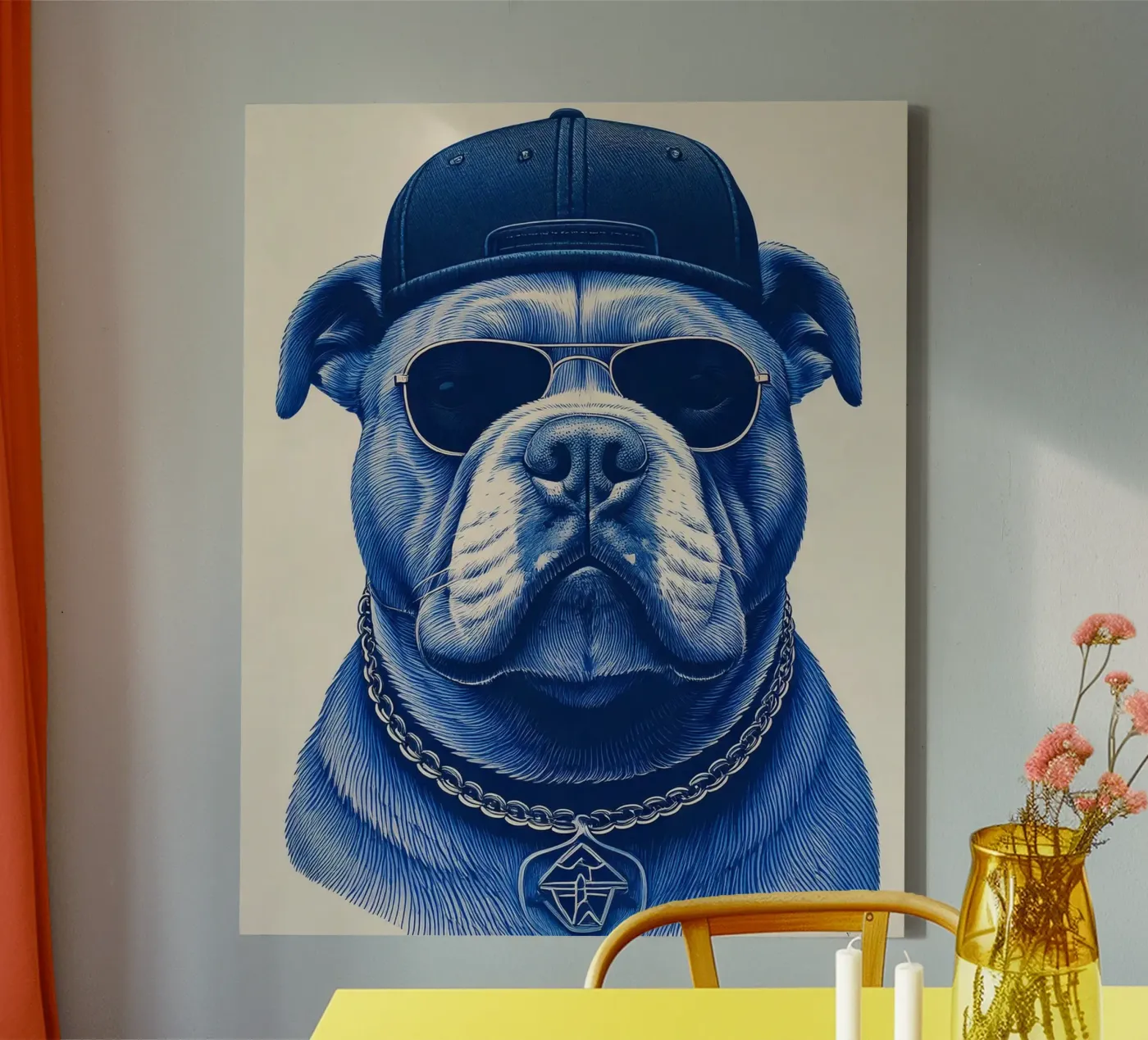 Bluedog canvas by tylerstudio