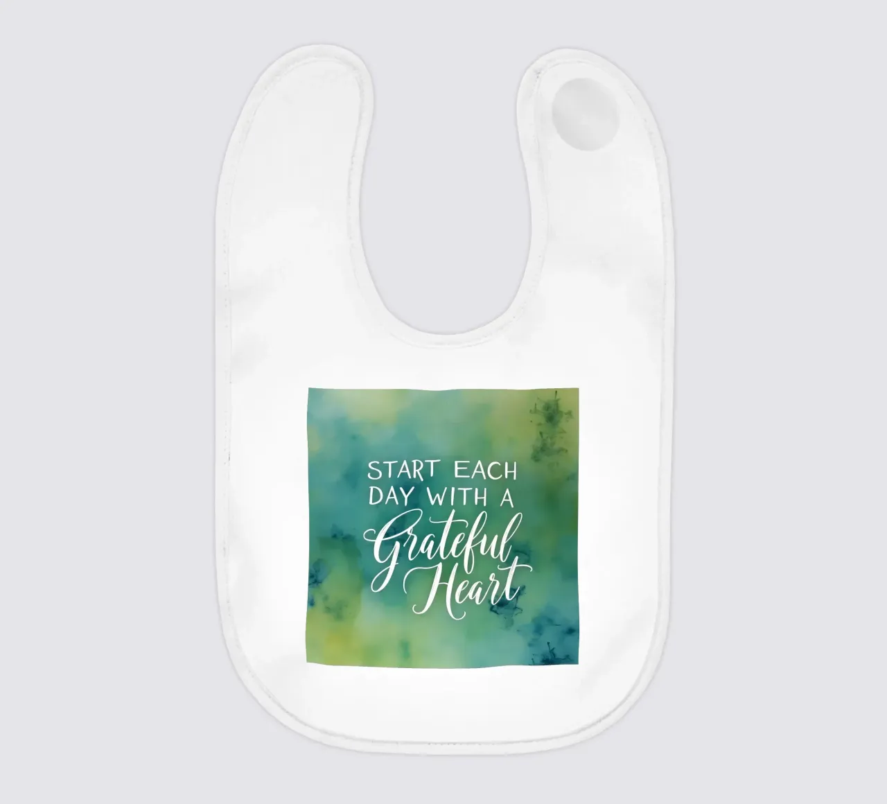 Begin elke dag met een dankbaar hart baby slabbetje van inspirational quote