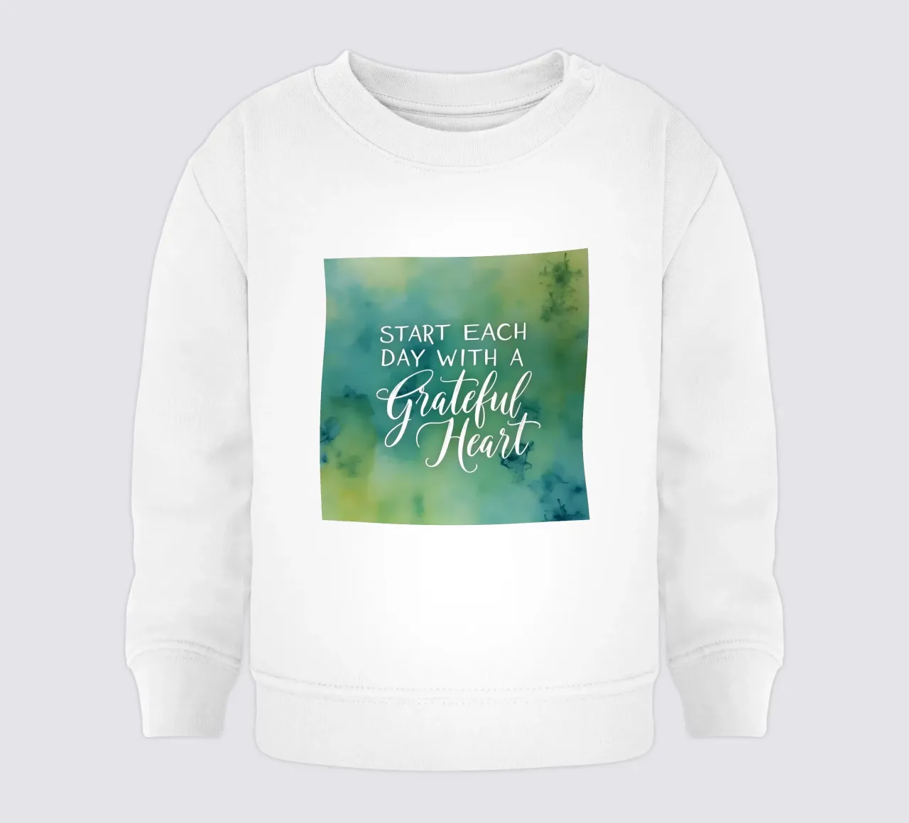 Empezar cada día con un corazón agradecido sudadera de bebé de inspirational quote